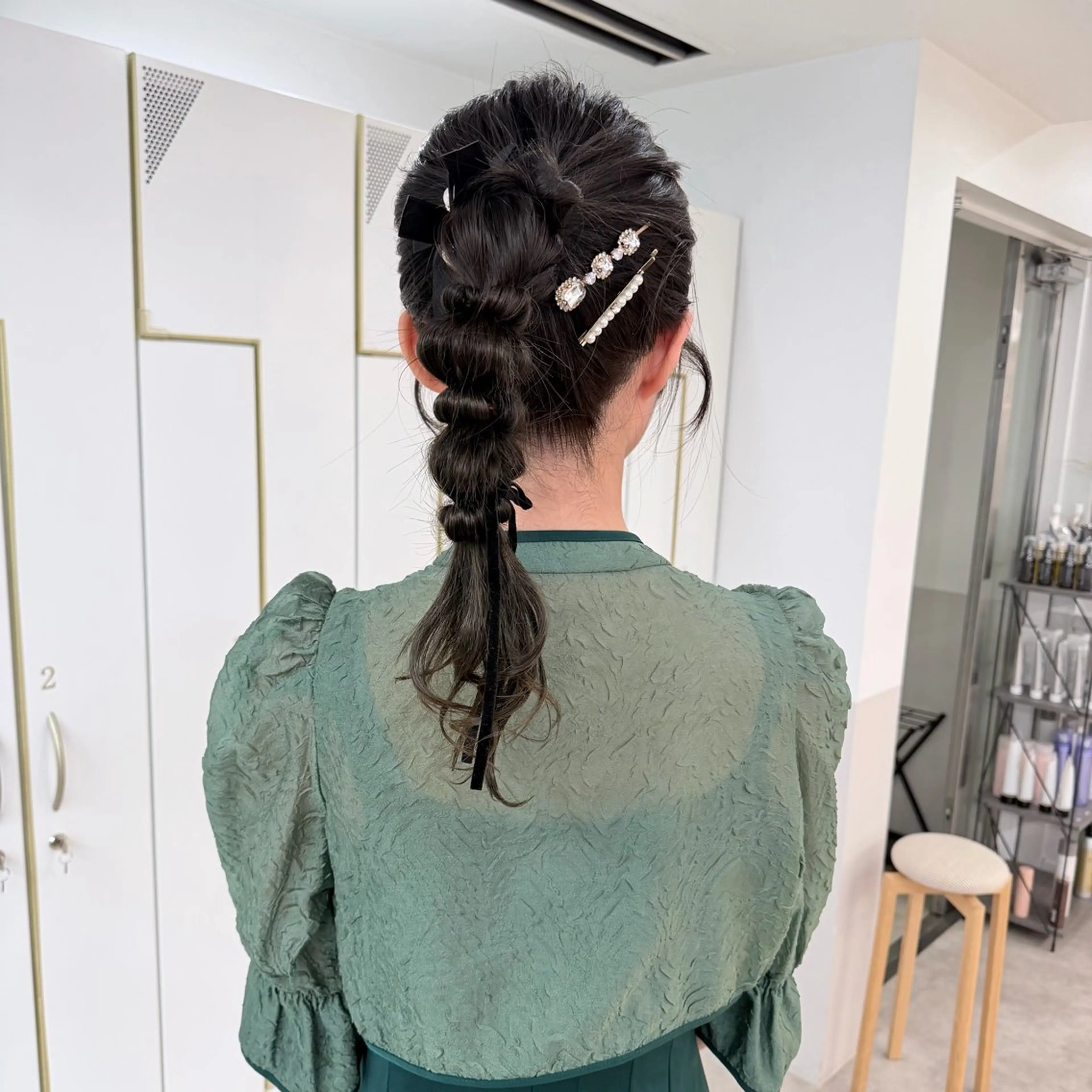 ヘアアレンジ ポニーテール ヘアセット マミ☁️ヘアセット /お呼ばれヘア/銀座のヘアスタイル