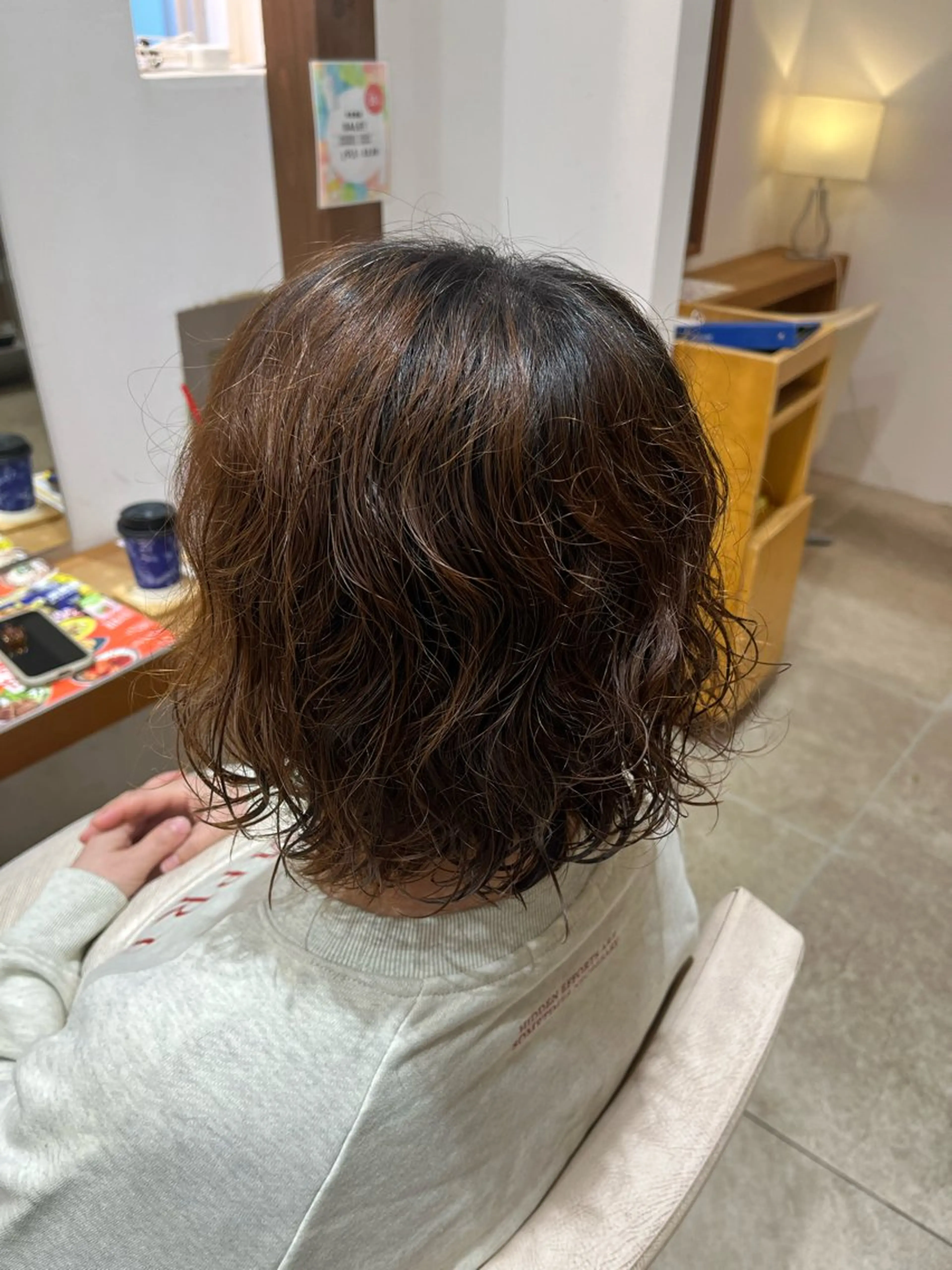 ミディアム パーマ ミディアムパーマ 沖元 統弥のヘアスタイル
