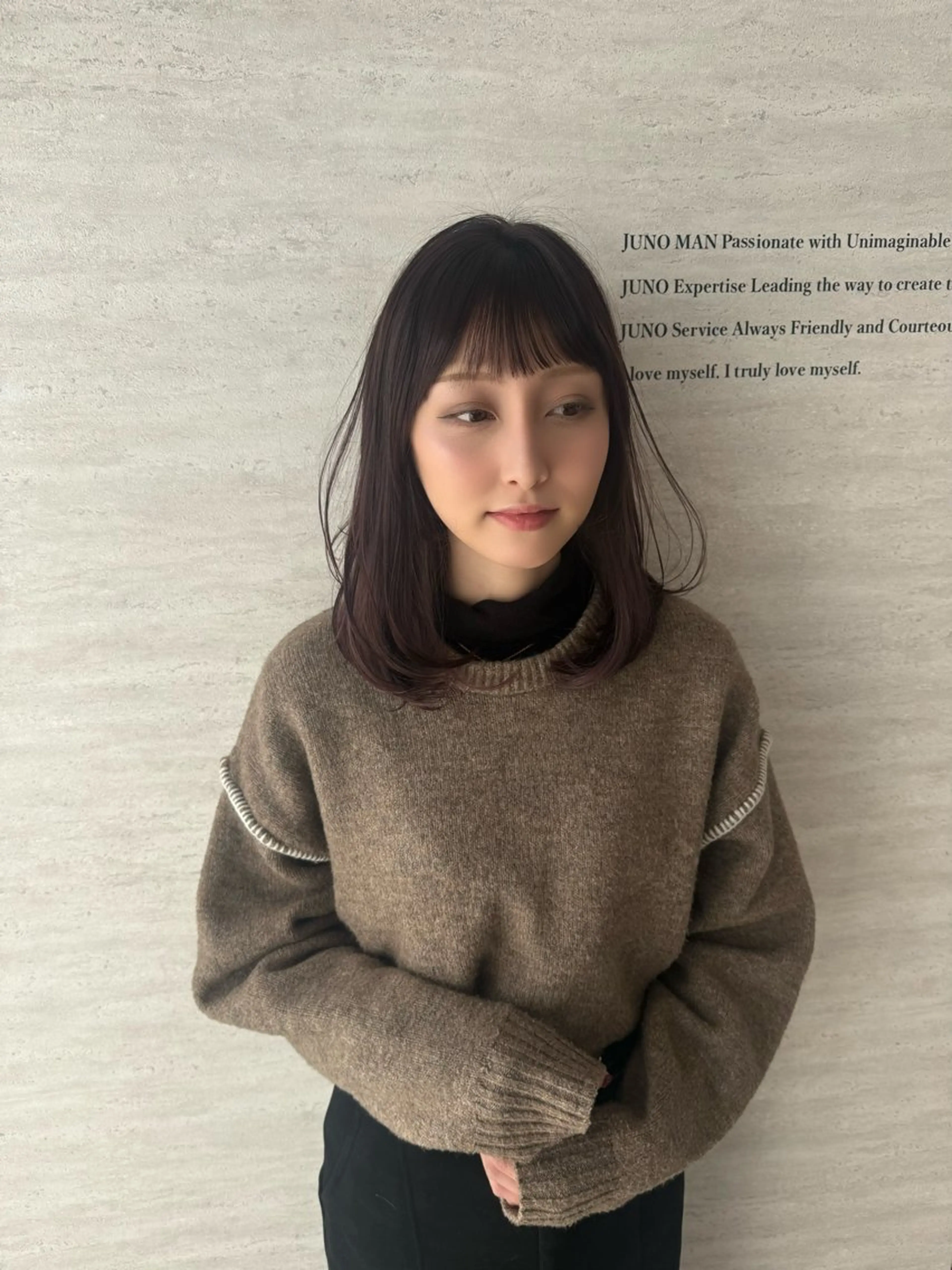 ミディアム 本場韓国ヘア特化 아이비/Aibiのヘアスタイル