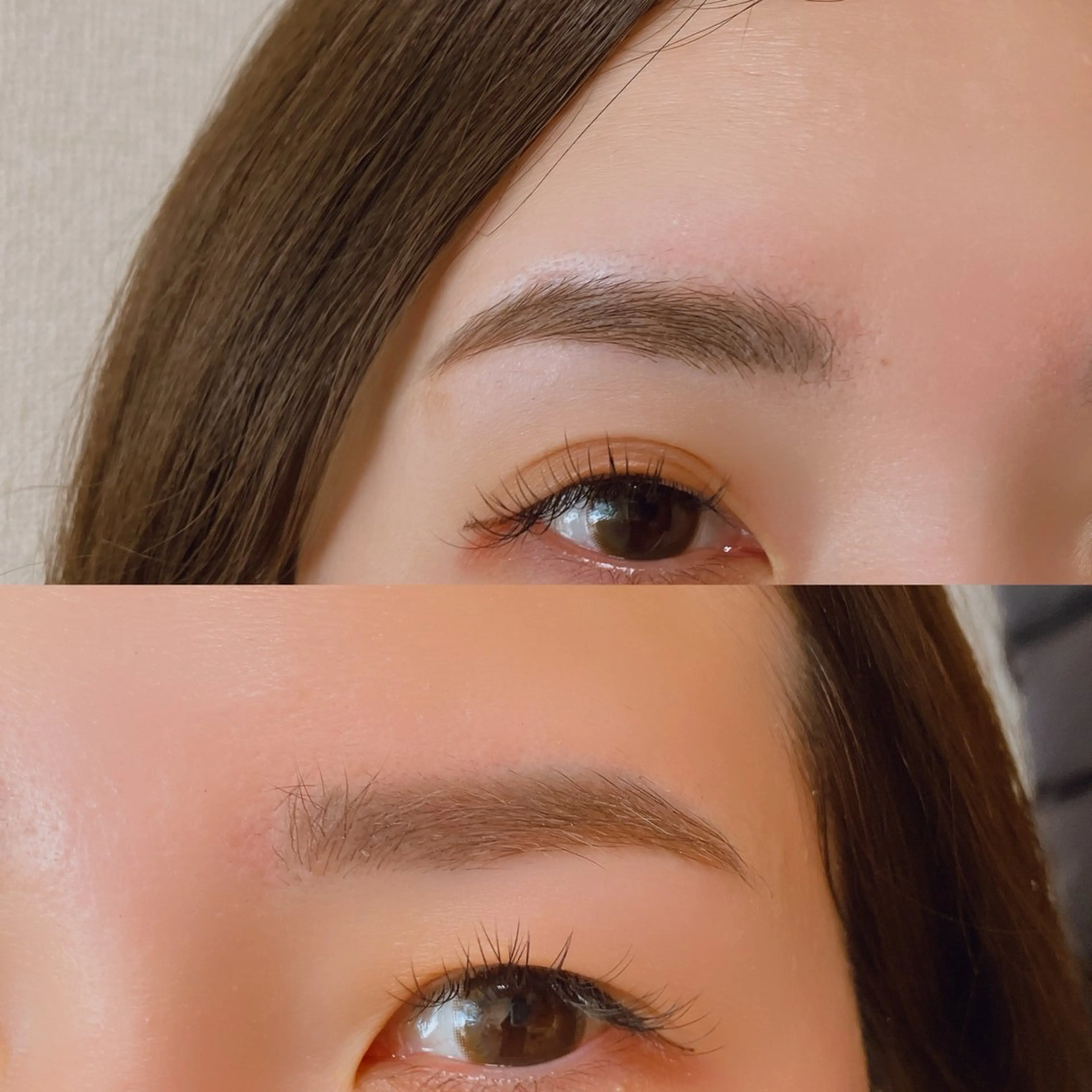 眉スタイリング＋眉、額ワックス（間引きあり）の写真