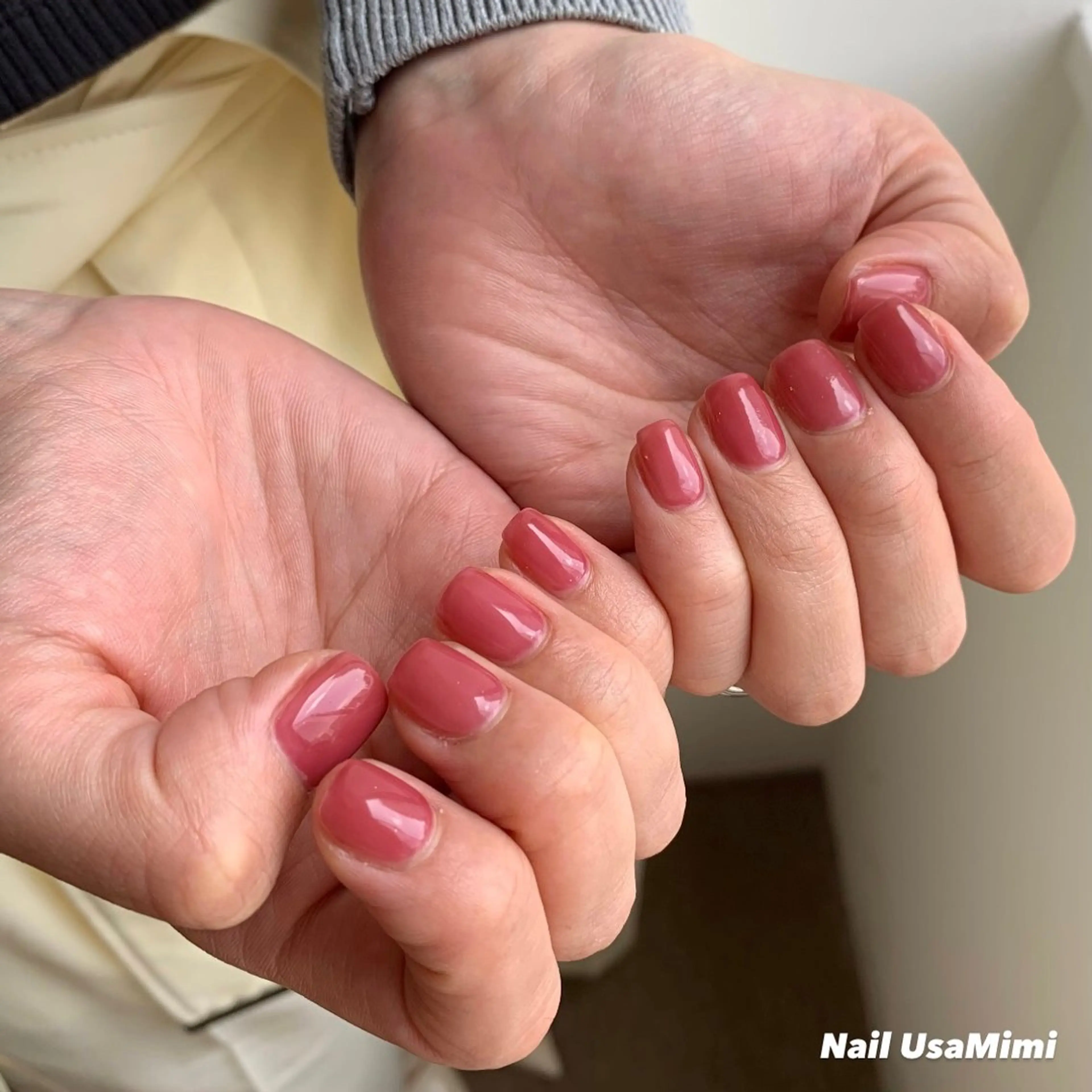 ネイル ジェルネイル マグネットネイル 持ち込み ワンカラーネイル パラジェル 本町ネイルNail UsaMimiのネイルデザイン