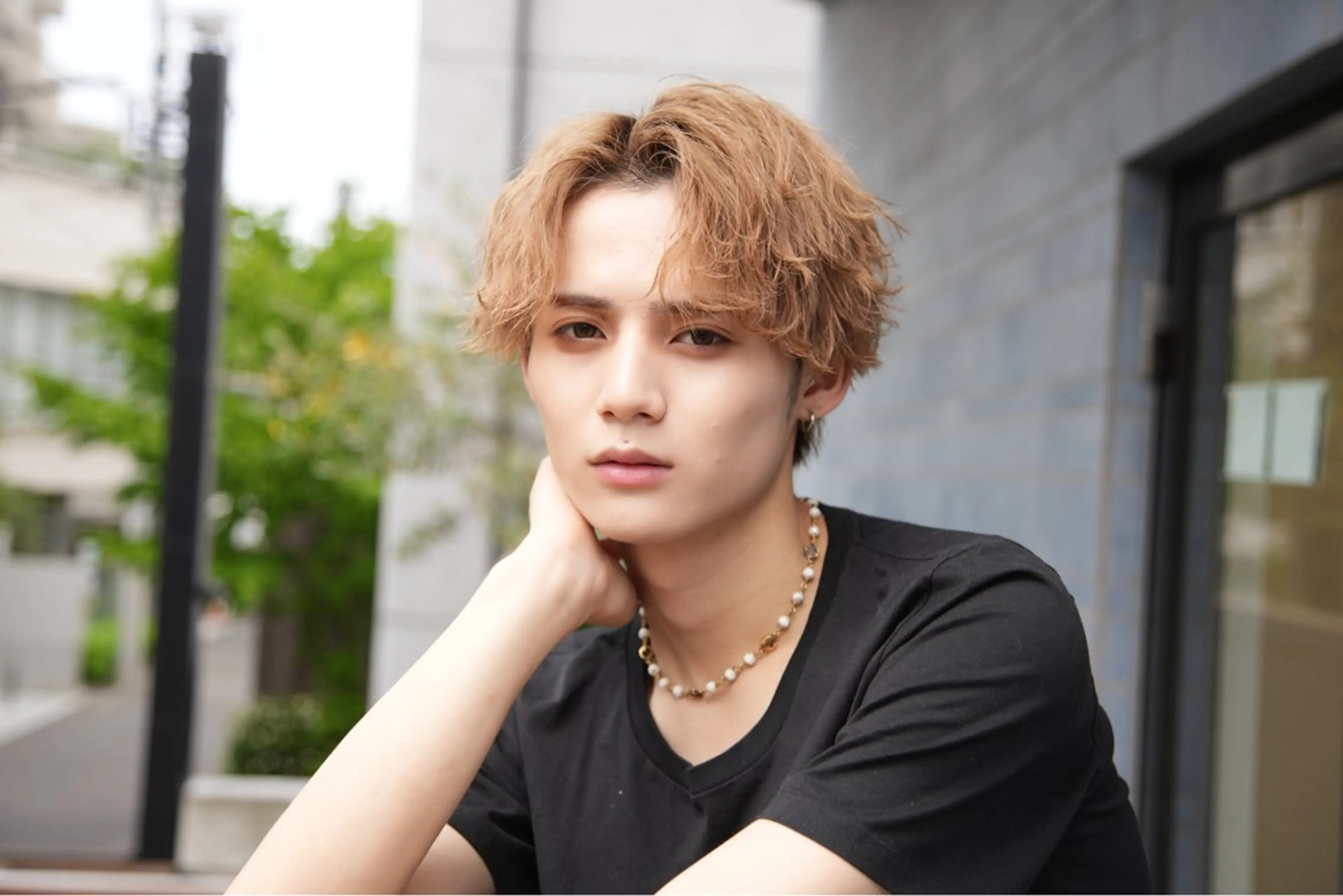 ミディアム カラー パーマ メンズ カット ヘアカラー トリートメント ハイトーン/メンズマ ッシュ/KYOHEIのヘアスタイル