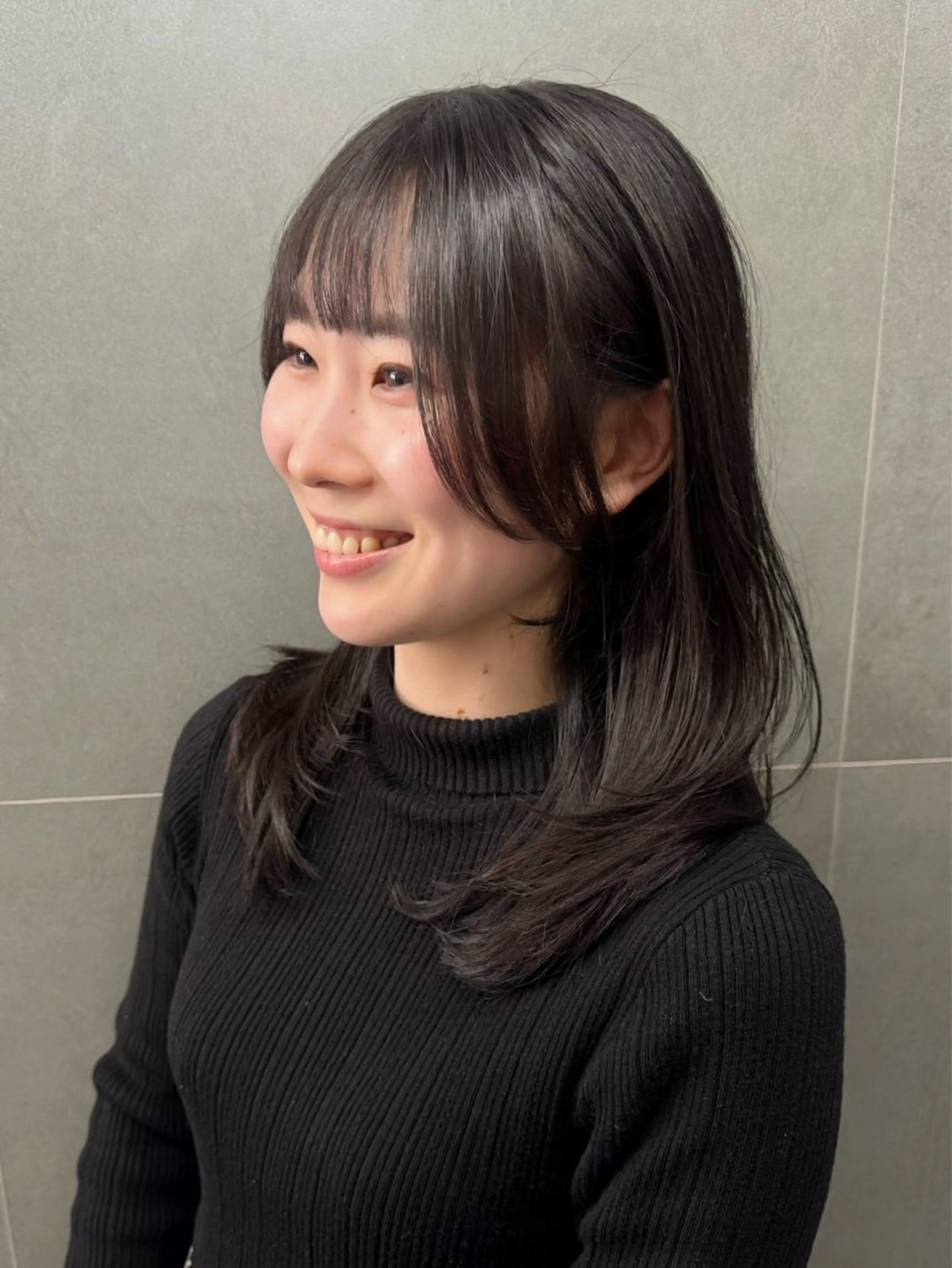 ミディアム カット カットモデル募集 島崎　凌のヘアスタイル