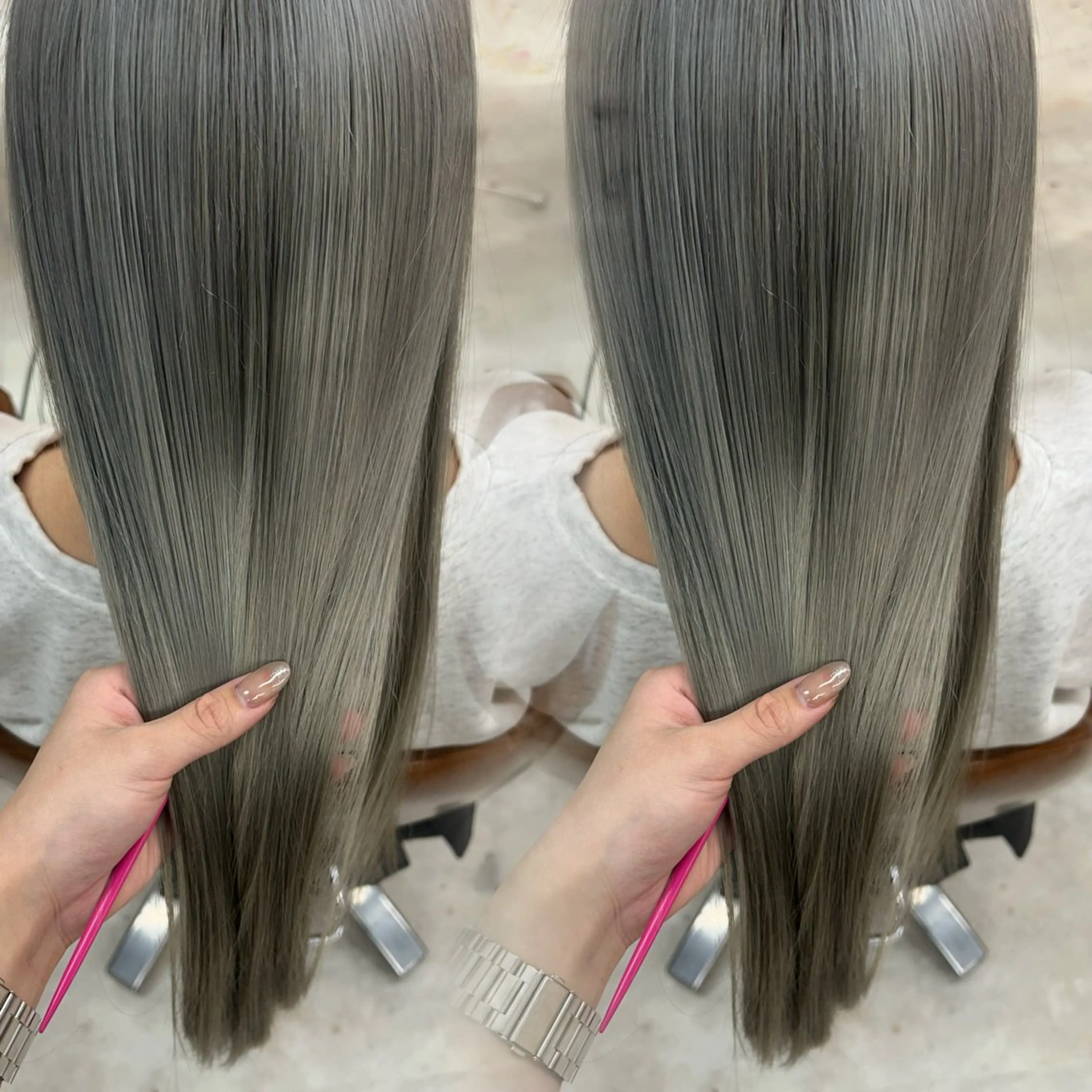 カラー PELEmana🎀 韓国風透明感カラーのヘアスタイル