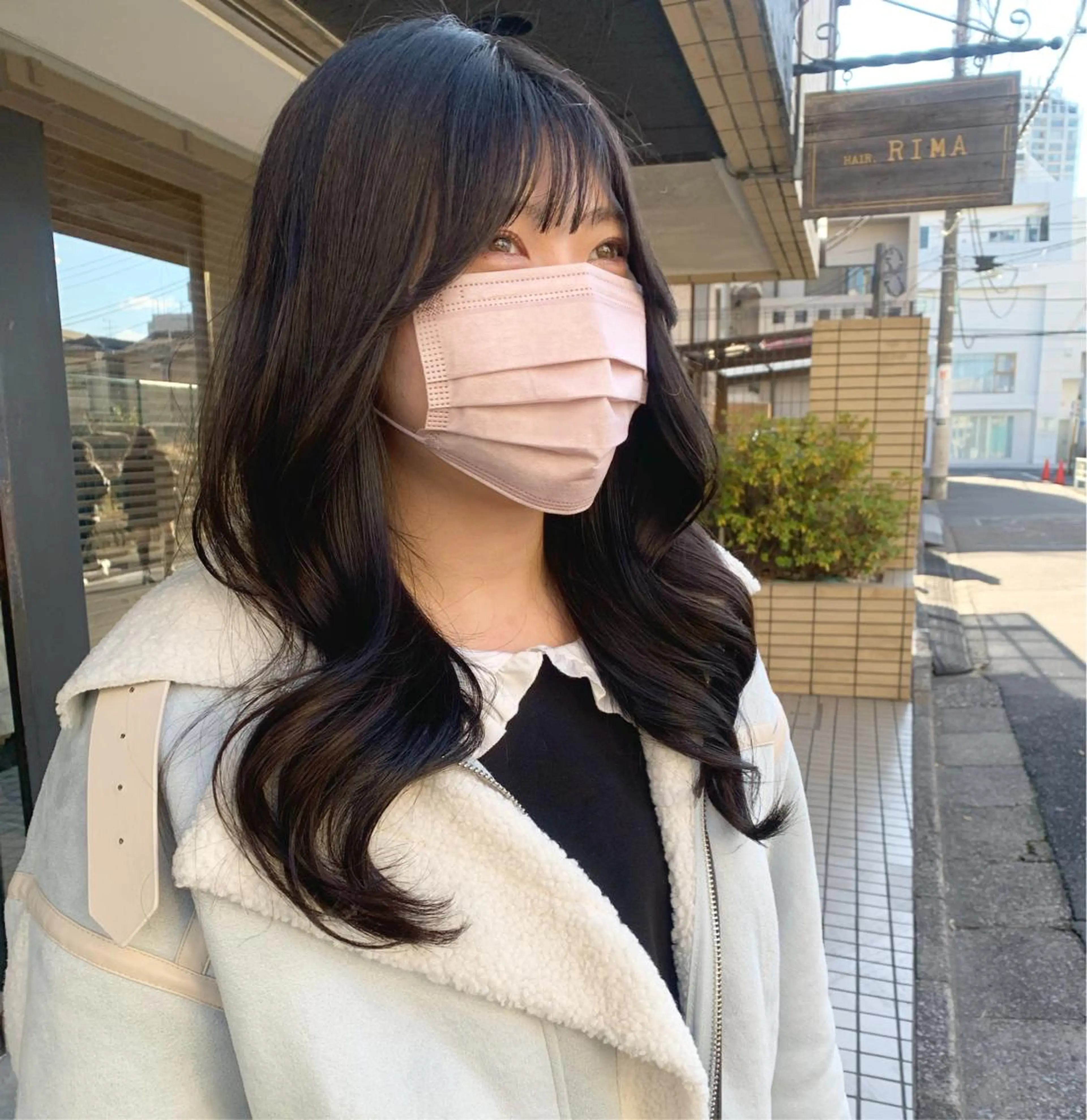 ロング カラー カット ヘアカラー トリートメント ヘッドスパ 透明感/オリーブ/ グレージュ/YUKAのヘアスタイル