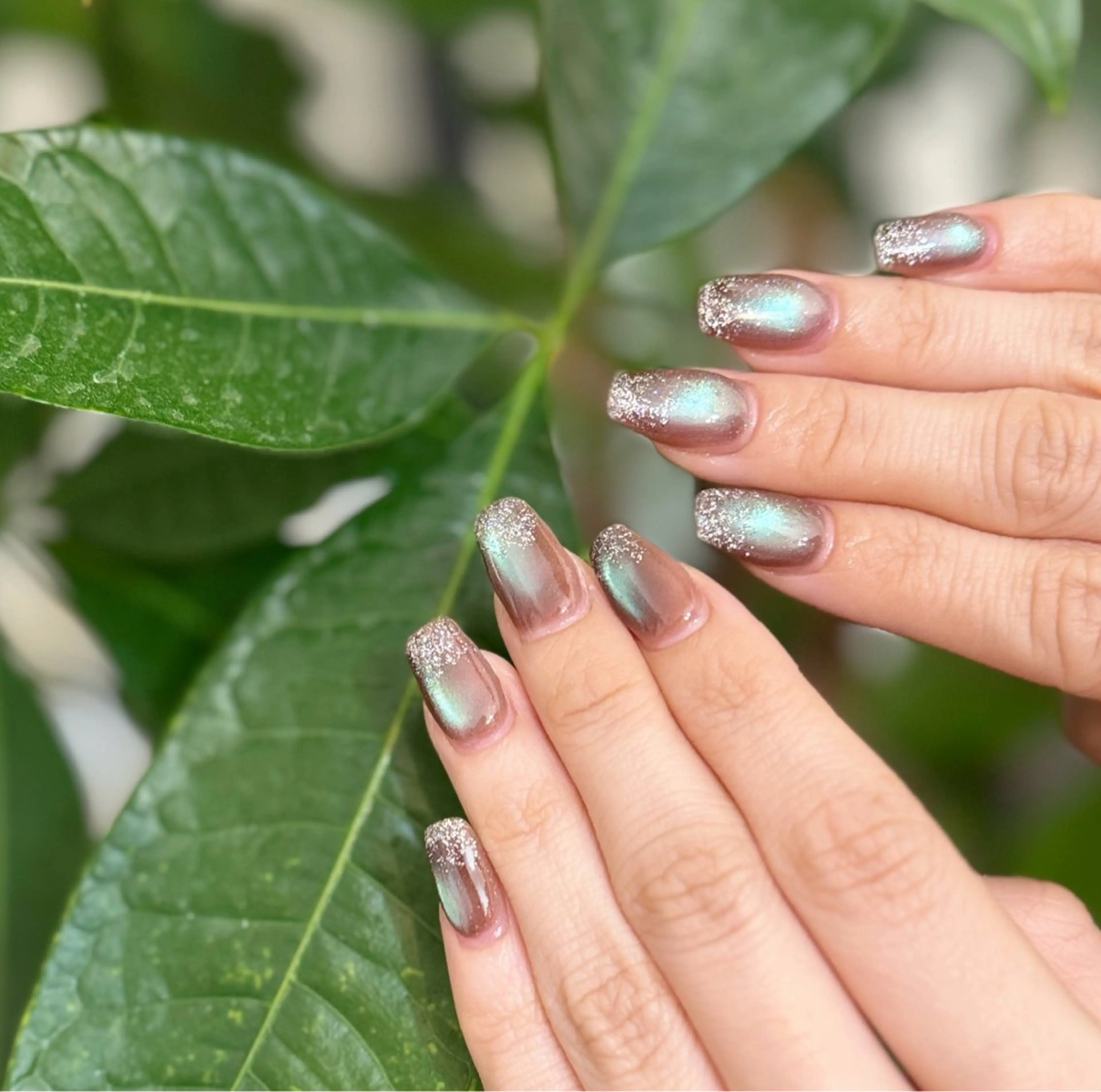 ネイル 長さ出し ジェルネイル ラメ(グリッター) ラメグラデーション マグネットネイル ハンドネイル MIMnail メンズネイリストのネイルデザイン