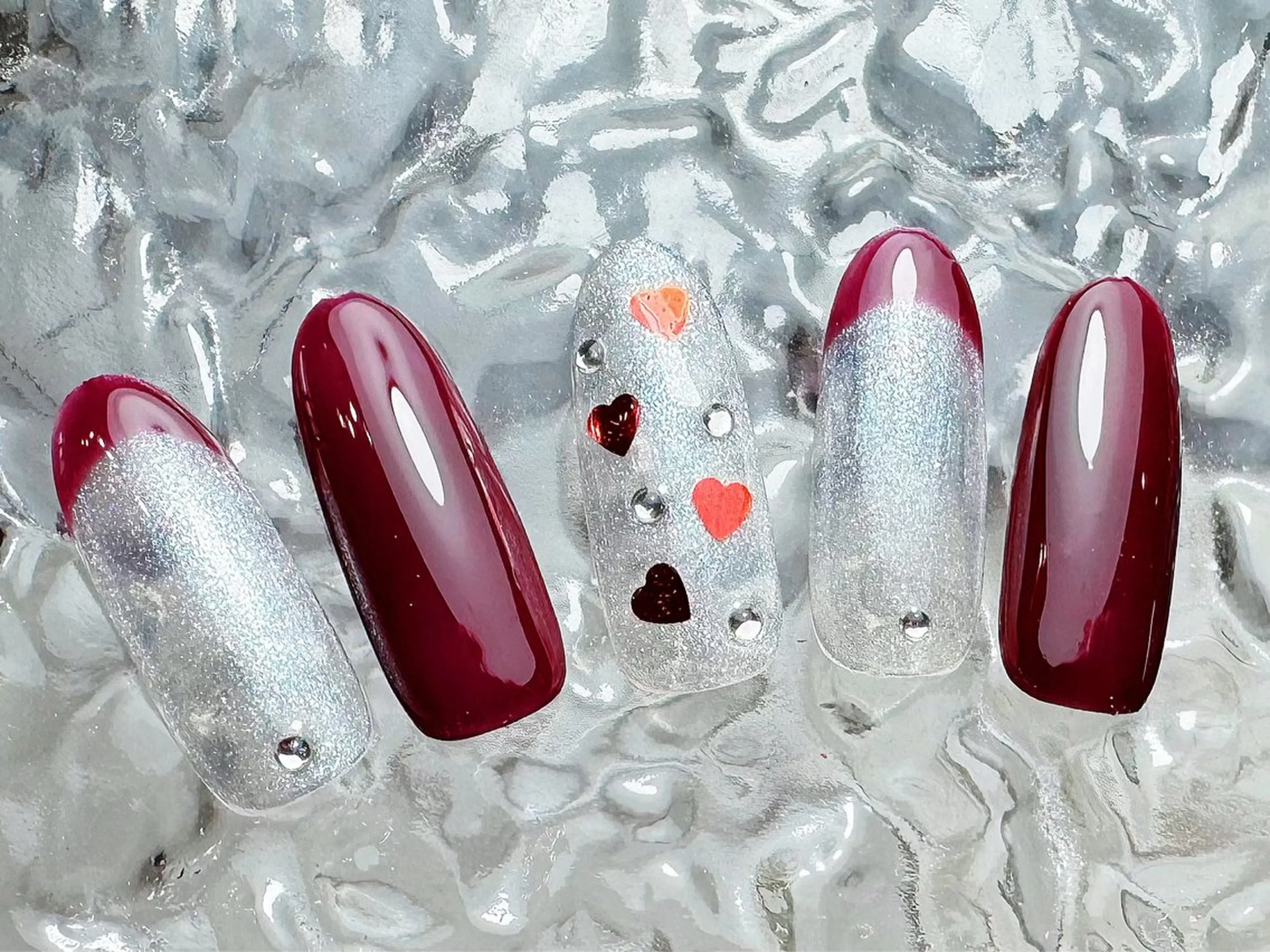 ネイル ハンドネイル マジック ミラーのネイルデザイン