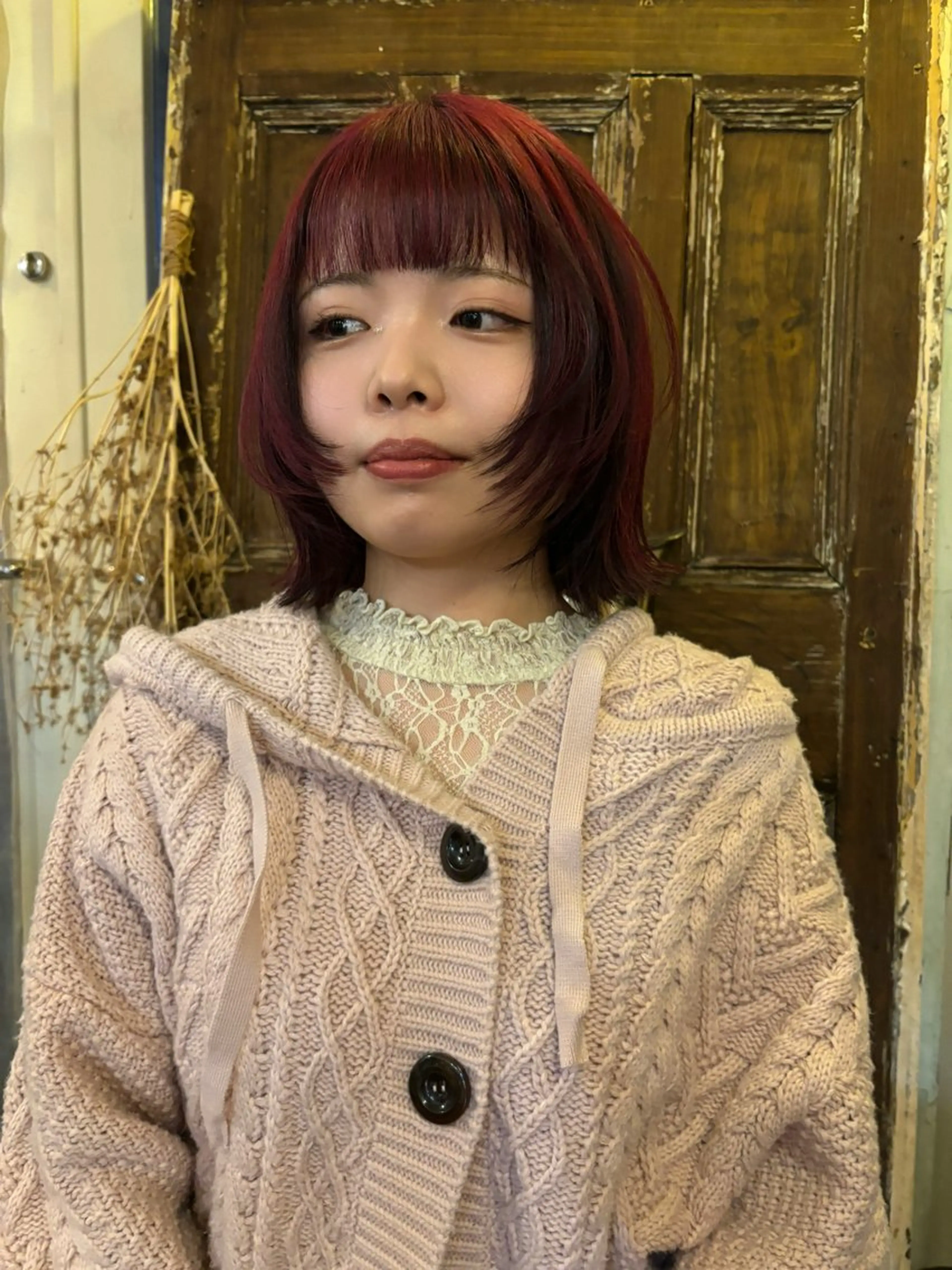 ミディアム ヘアカラー ヒラカホ/ ブリーチ/似合わせのヘアスタイル