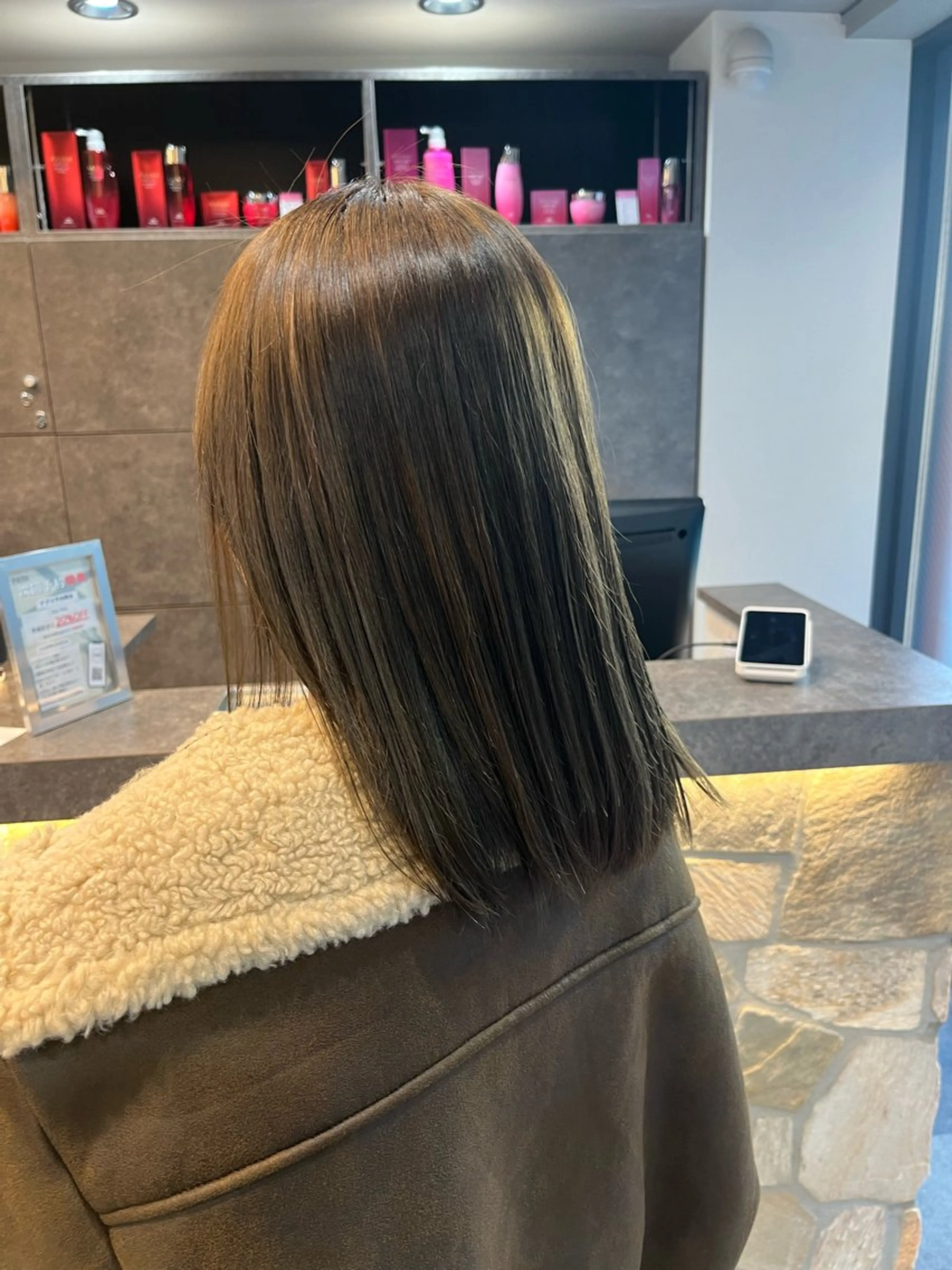 カラー ベージュカラー オリーブベージュ カット トリートメント 🥀髪質改善/カラー 縮毛矯正🥀金武のヘアスタイル