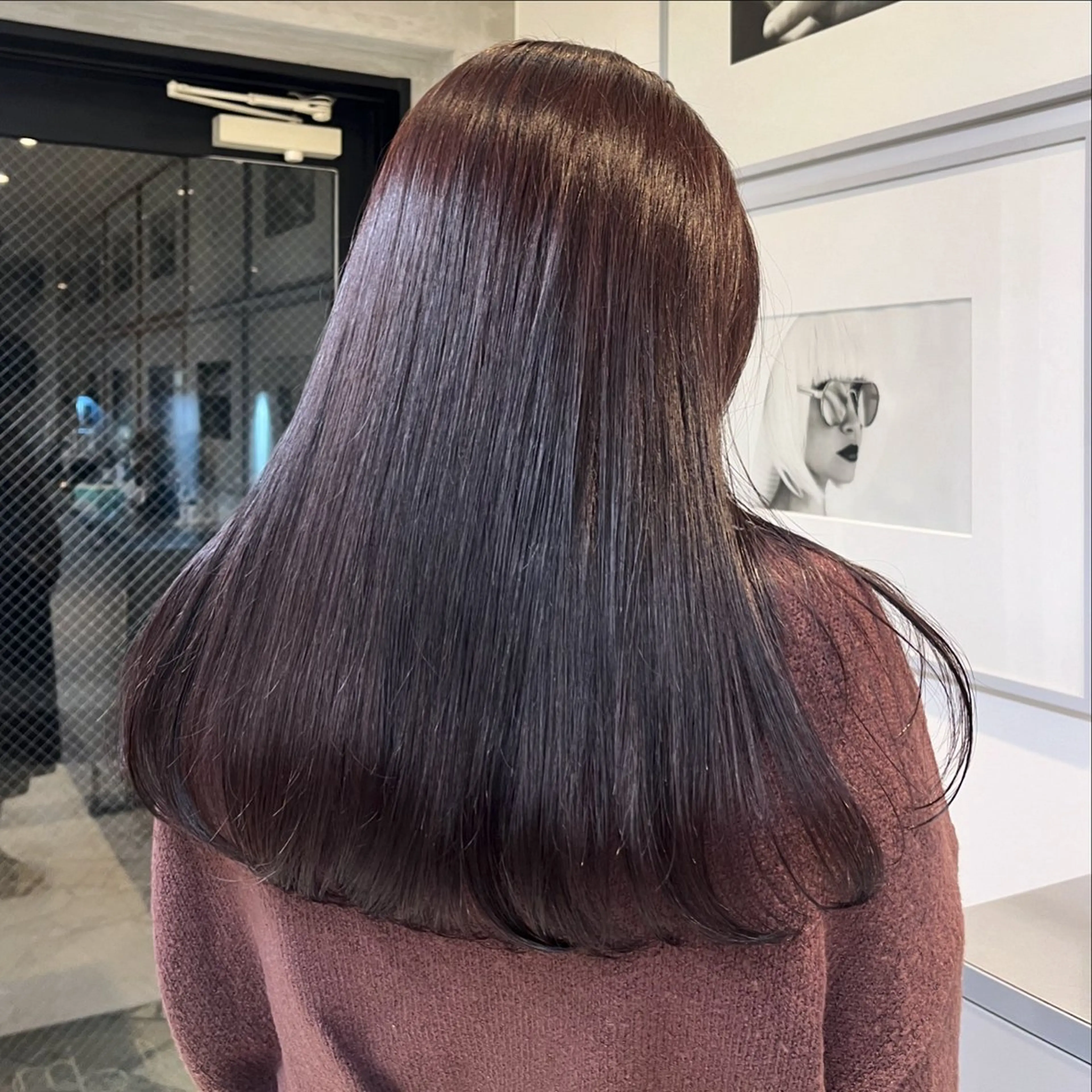 ロング カラー ボルドーカラー ブラウンカラー カシス ピンクカラー ピンクブラウン ヘアカラー カジュアルを女っぽく 𝗮𝘆𝗮𝗰𝗼のヘアスタイル