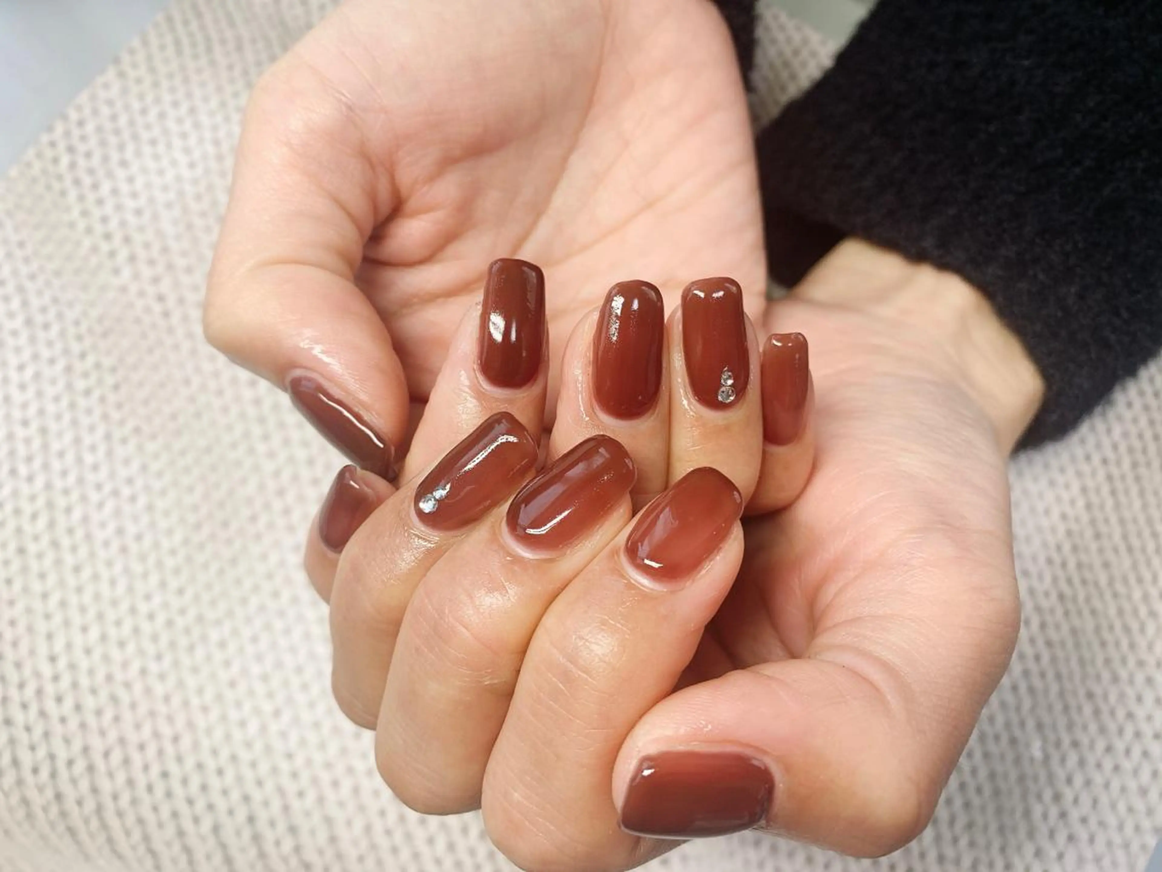 ネイル ブラウン ハンドネイル 痩身/脱毛/ネイル HARUKAのエステ・リラクイメージ