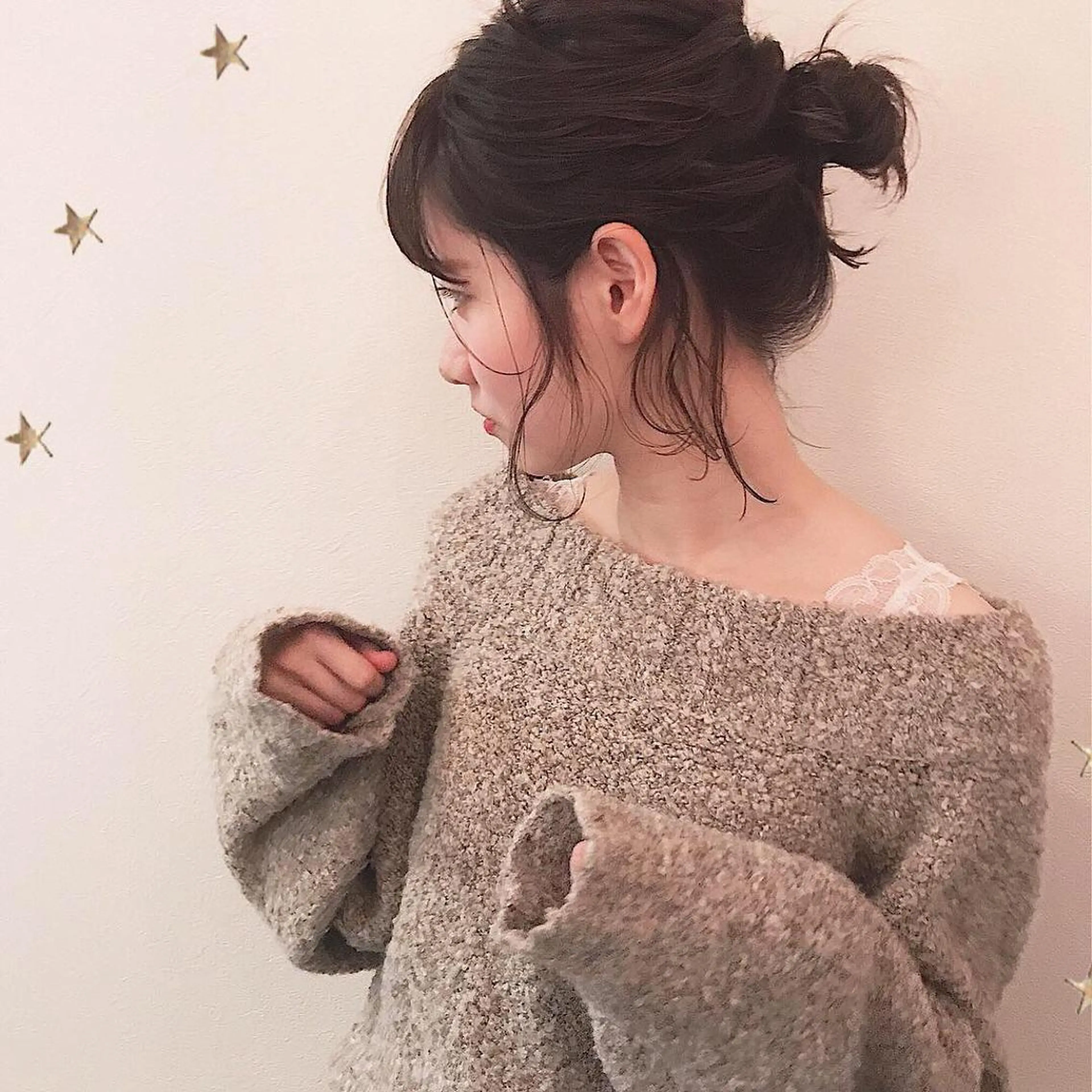 ミディアム ヘアアレンジ 市川 千夏のヘアスタイル