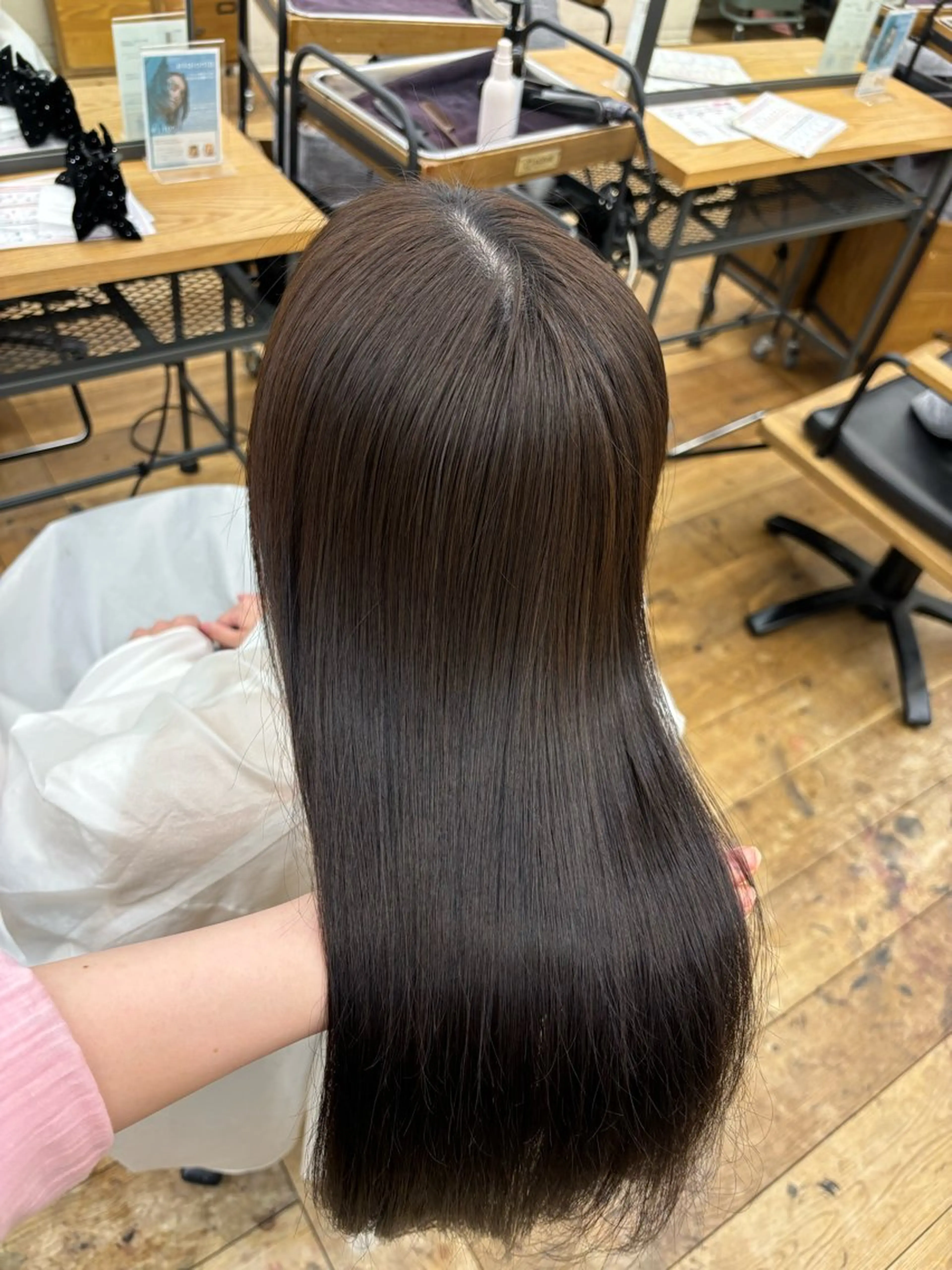 ロング パーマ 縮毛矯正 よこやま なぎさのヘアスタイル