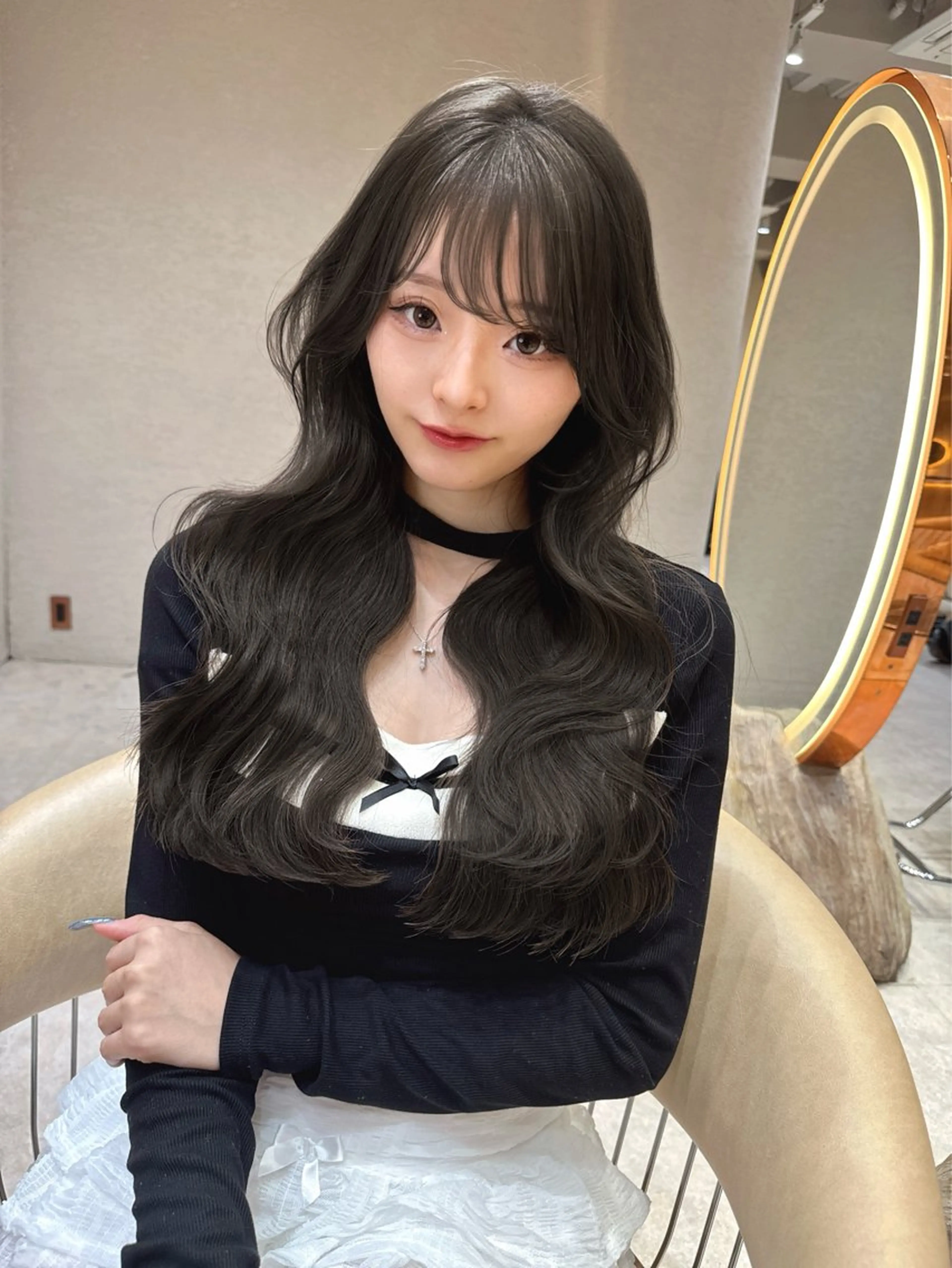 パーマ ❤️ブリーチなし💚 ダブルカラー平野実花のヘアスタイル