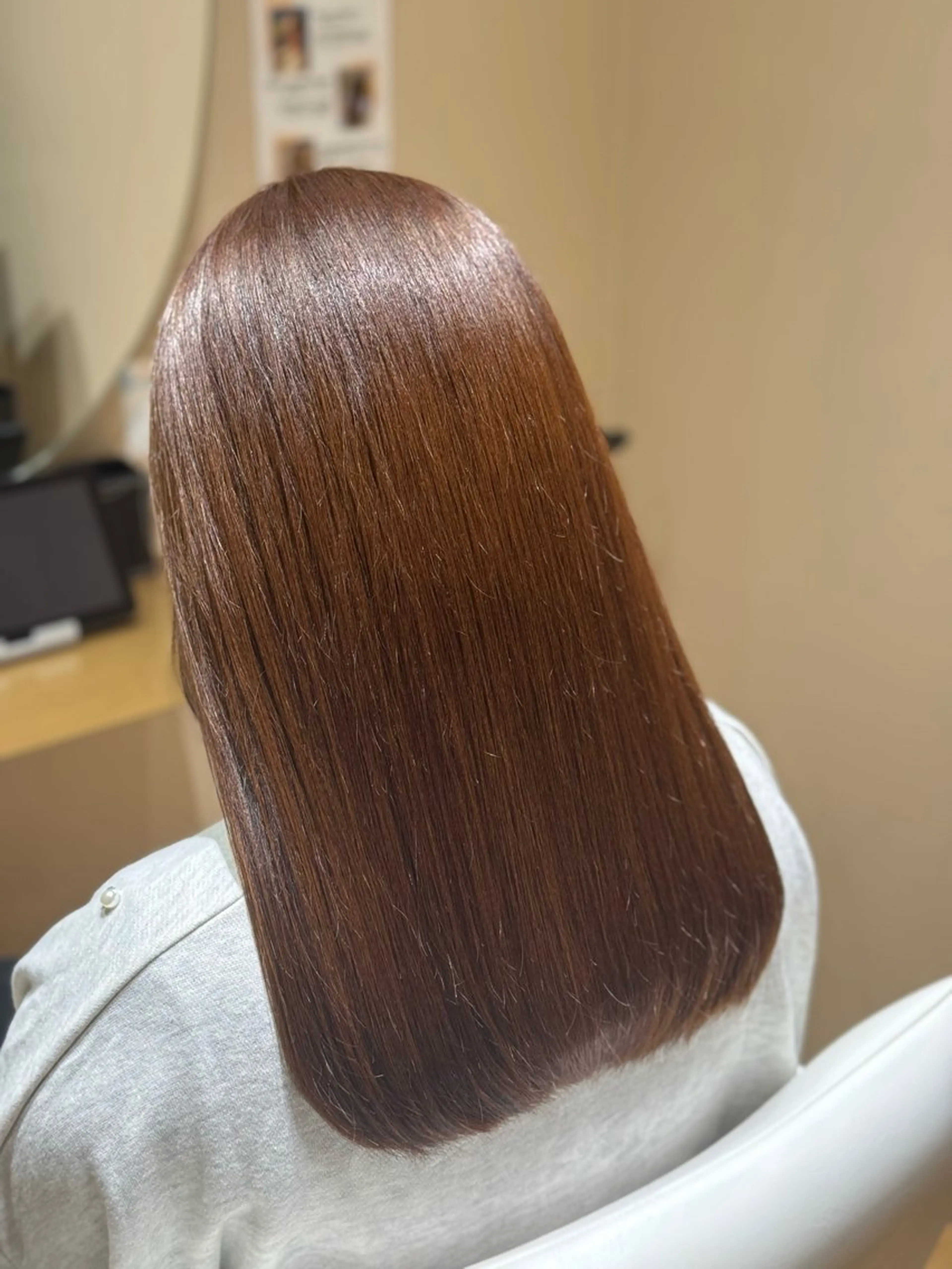 ロング カット ヘアカラー 縮毛矯正 黒島優香🦋 /縮毛矯正/髪質改善のヘアスタイル