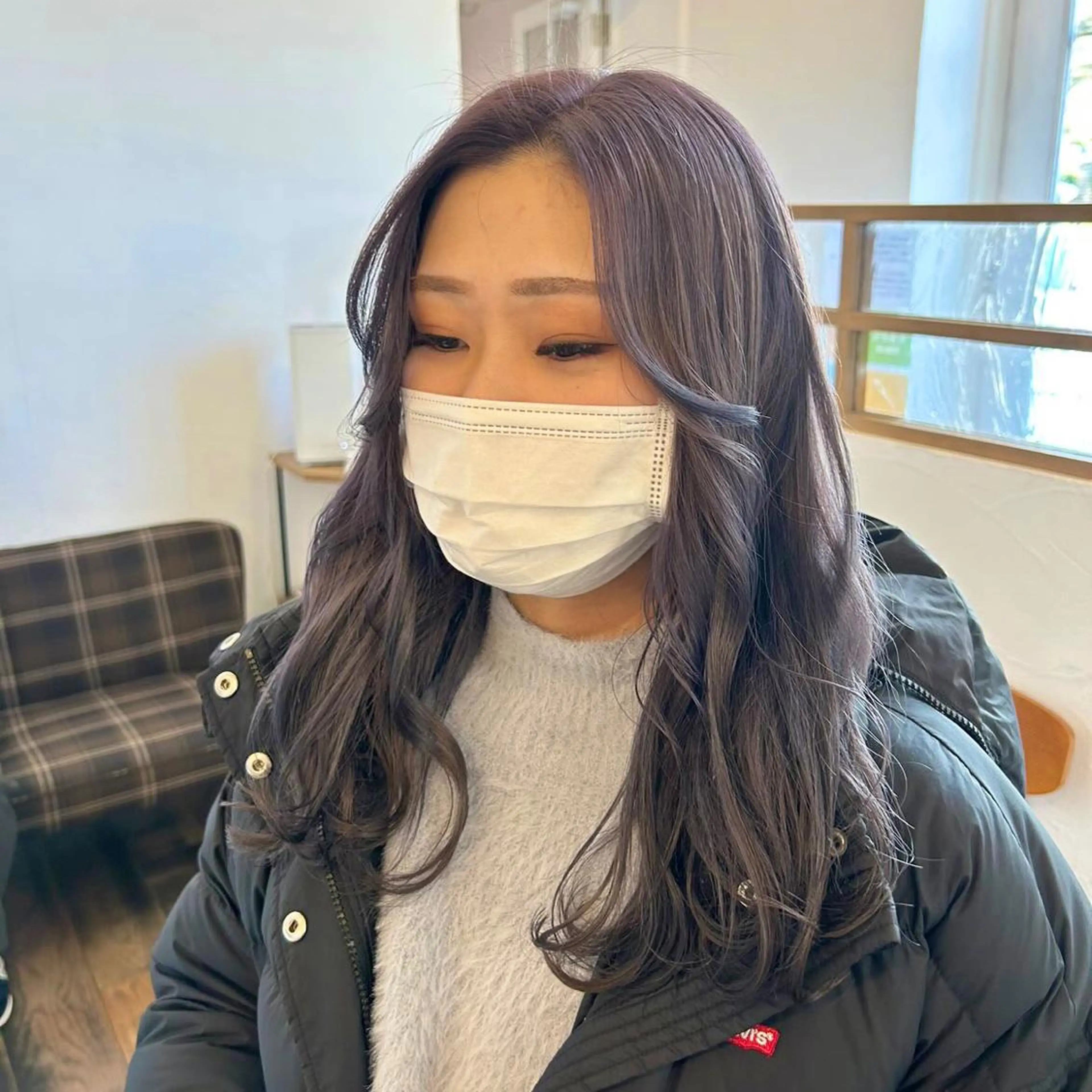 ロング カラー 透明感カラー ラベンダーカラー ラベンダーグレー 伊藤ゆかり/髪質改善 /透明感カラーのヘアスタイル