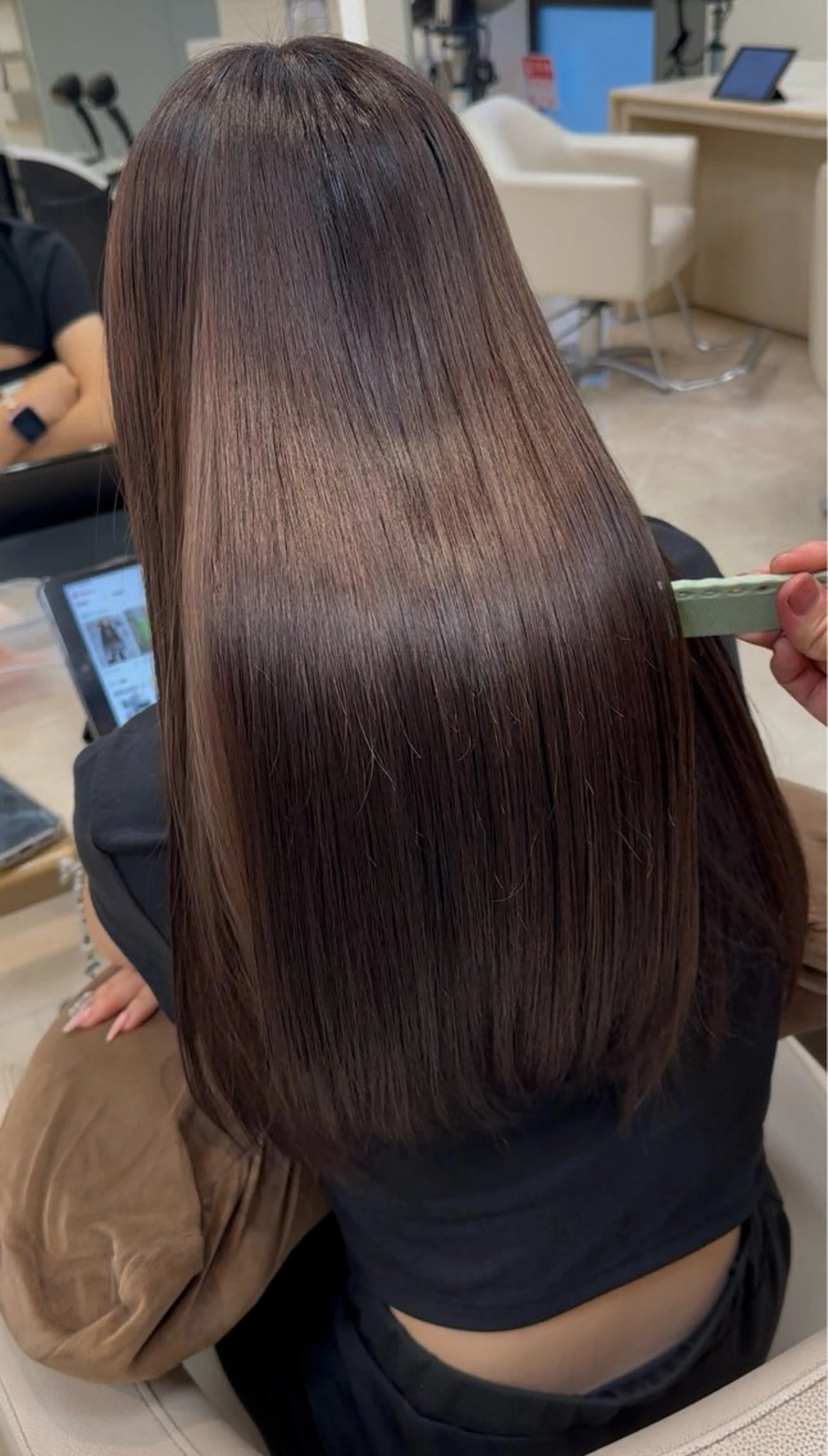 ロング カラー お悩み改善 黄金比みくのヘアスタイル