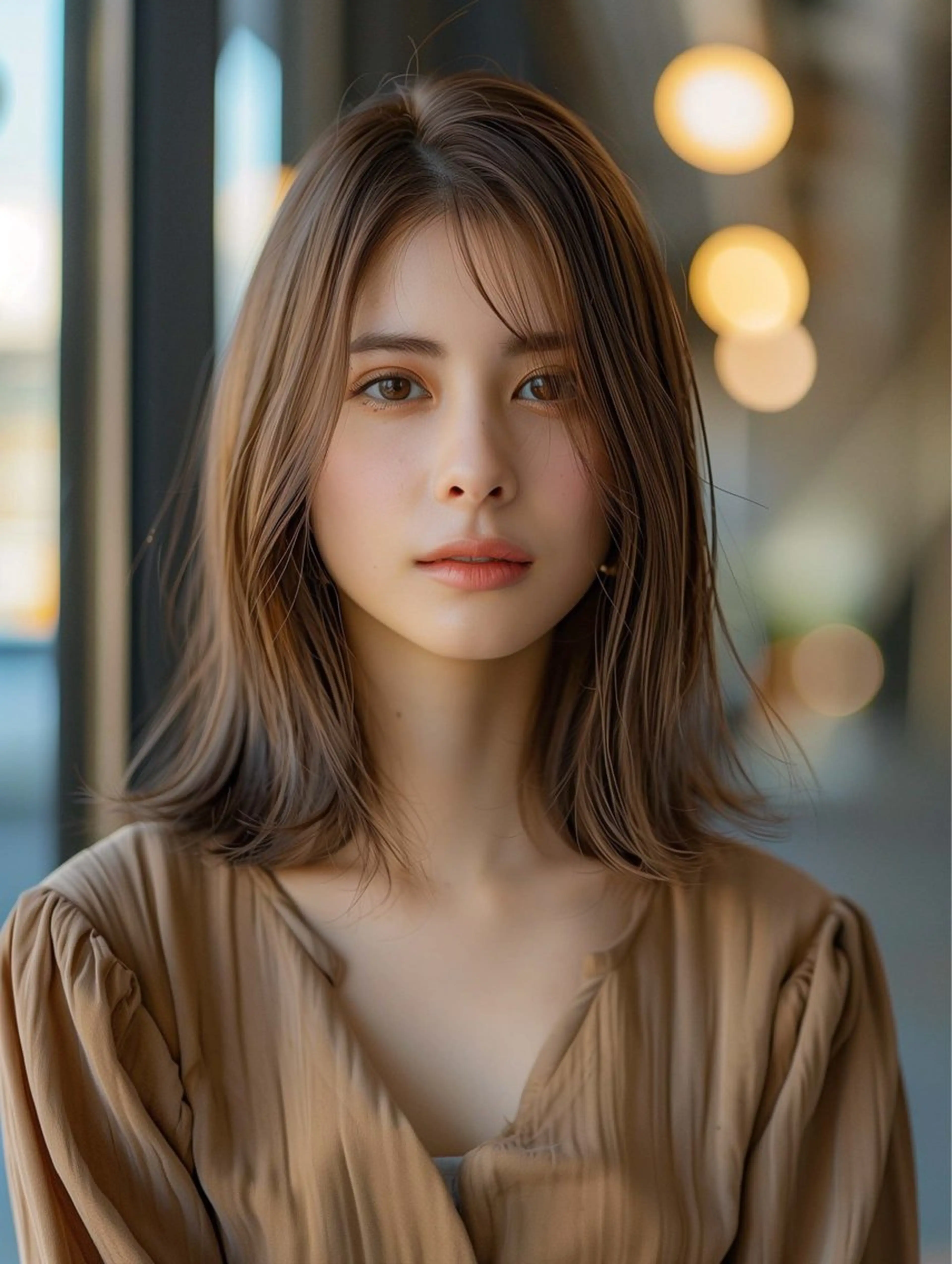 ミディアム カット ヘアカラー トリートメント ✨シルクストレート✨ 美髪髪質改善Yukiのヘアスタイル