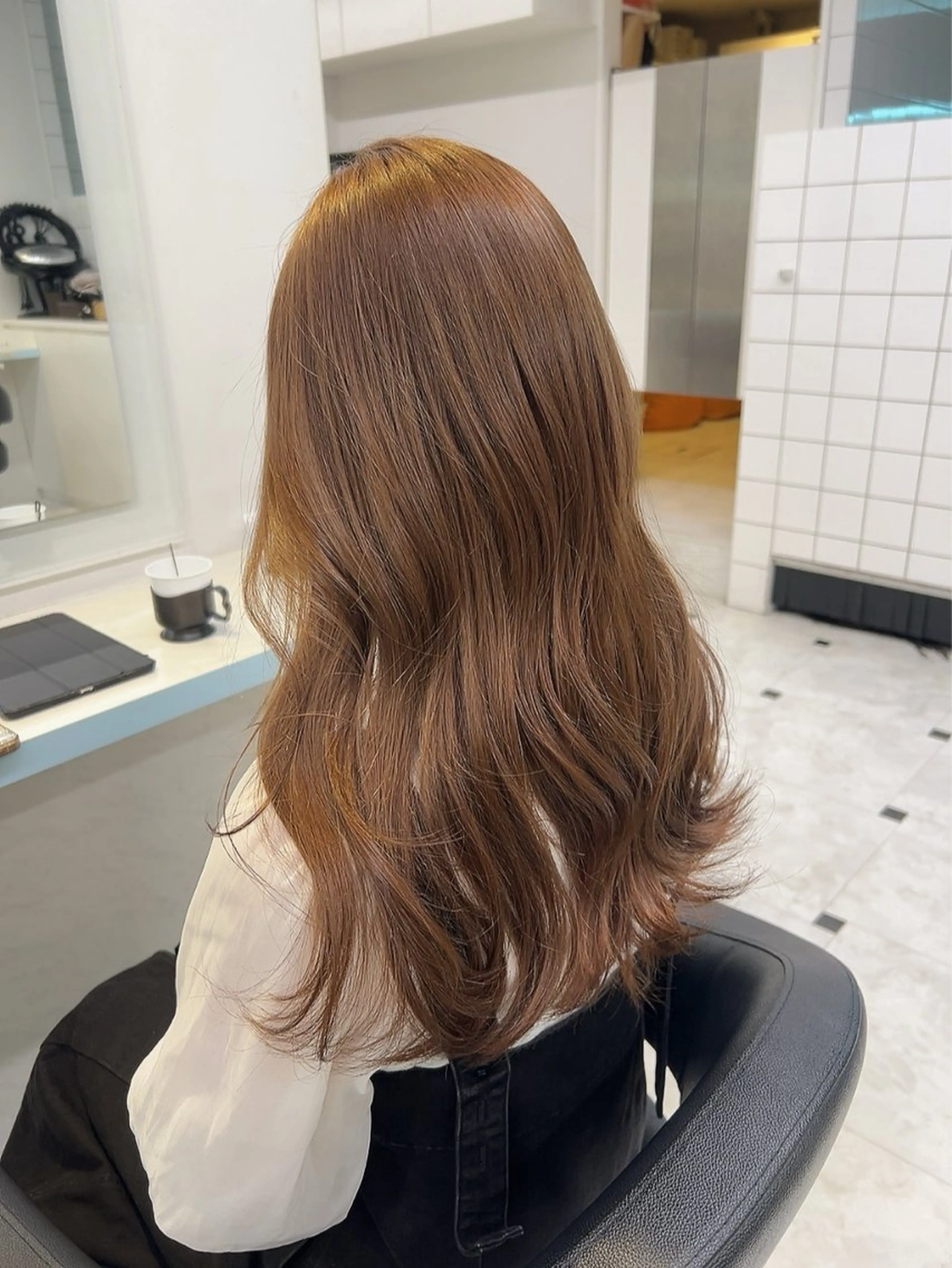 ロング カラー ヘアカラー トリートメント ヘッドスパ ヘアセット 🥞ベージュ系カラー 【すずきりほ】🥞のヘアスタイル