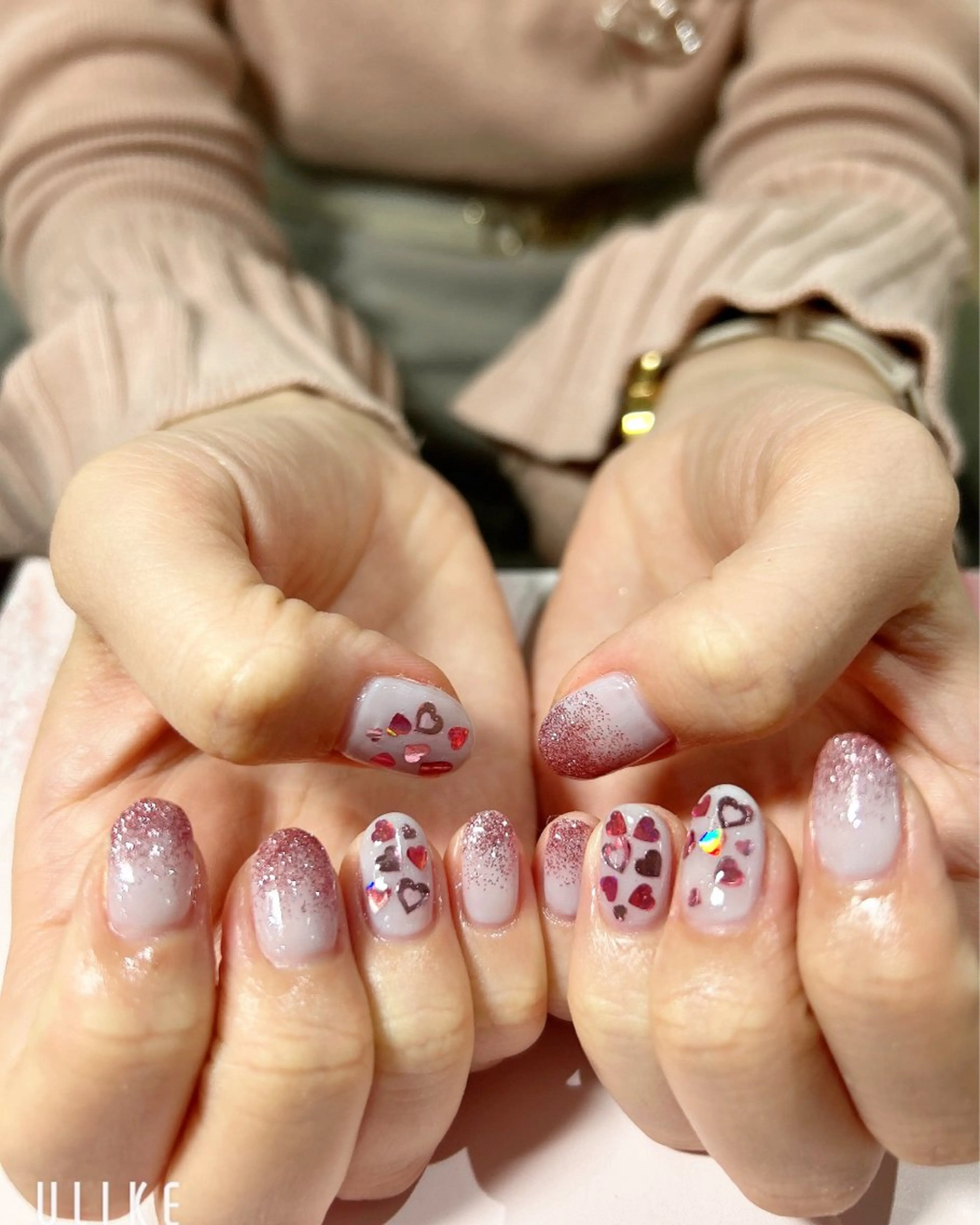 ネイル ハート ハンドネイル 吉野✨ ネイルデザイナー✨のネイルデザイン