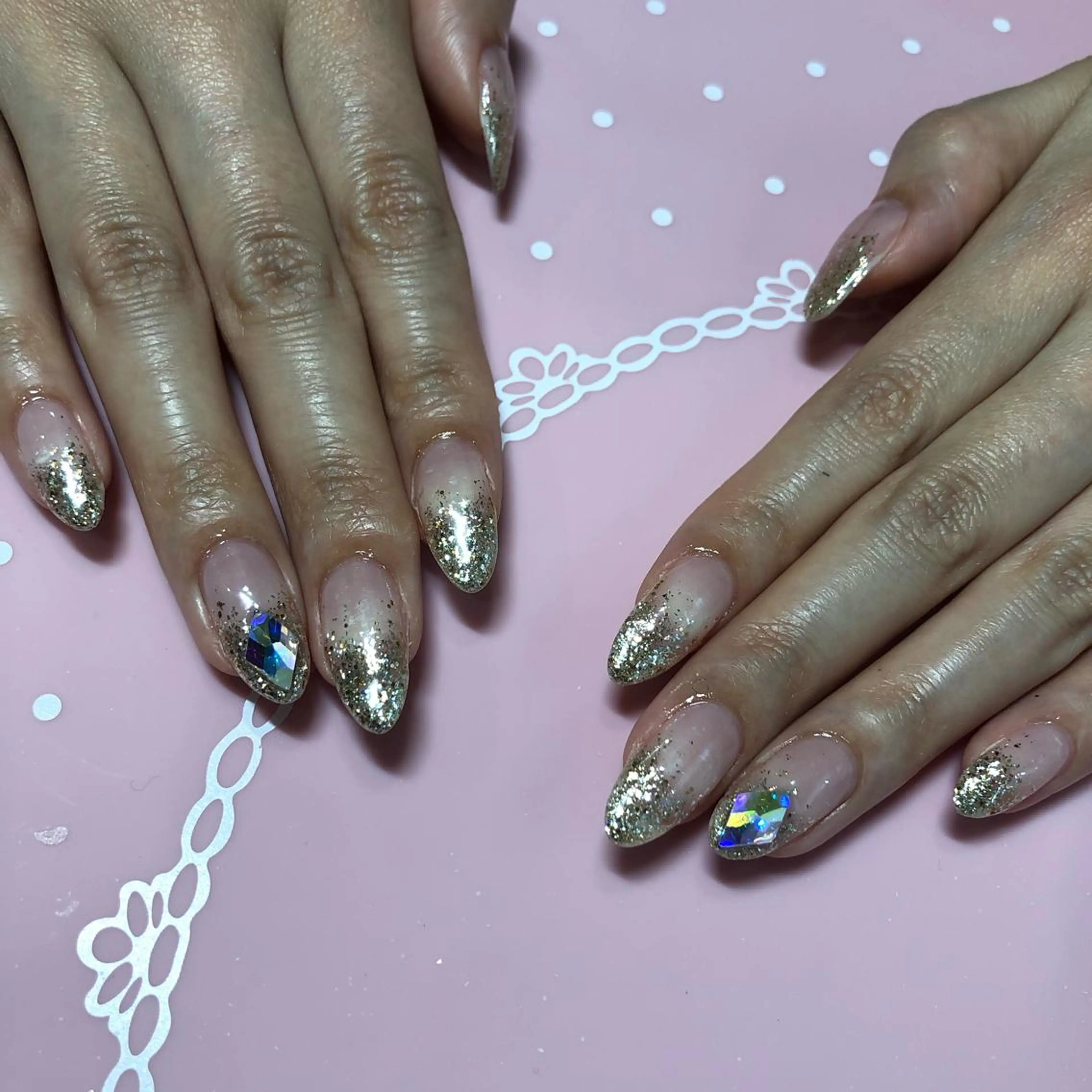 ミディアム ネイル ハンドネイル 《LB》ラブリエ Nail&eyeのマツエク・マツパデザイン