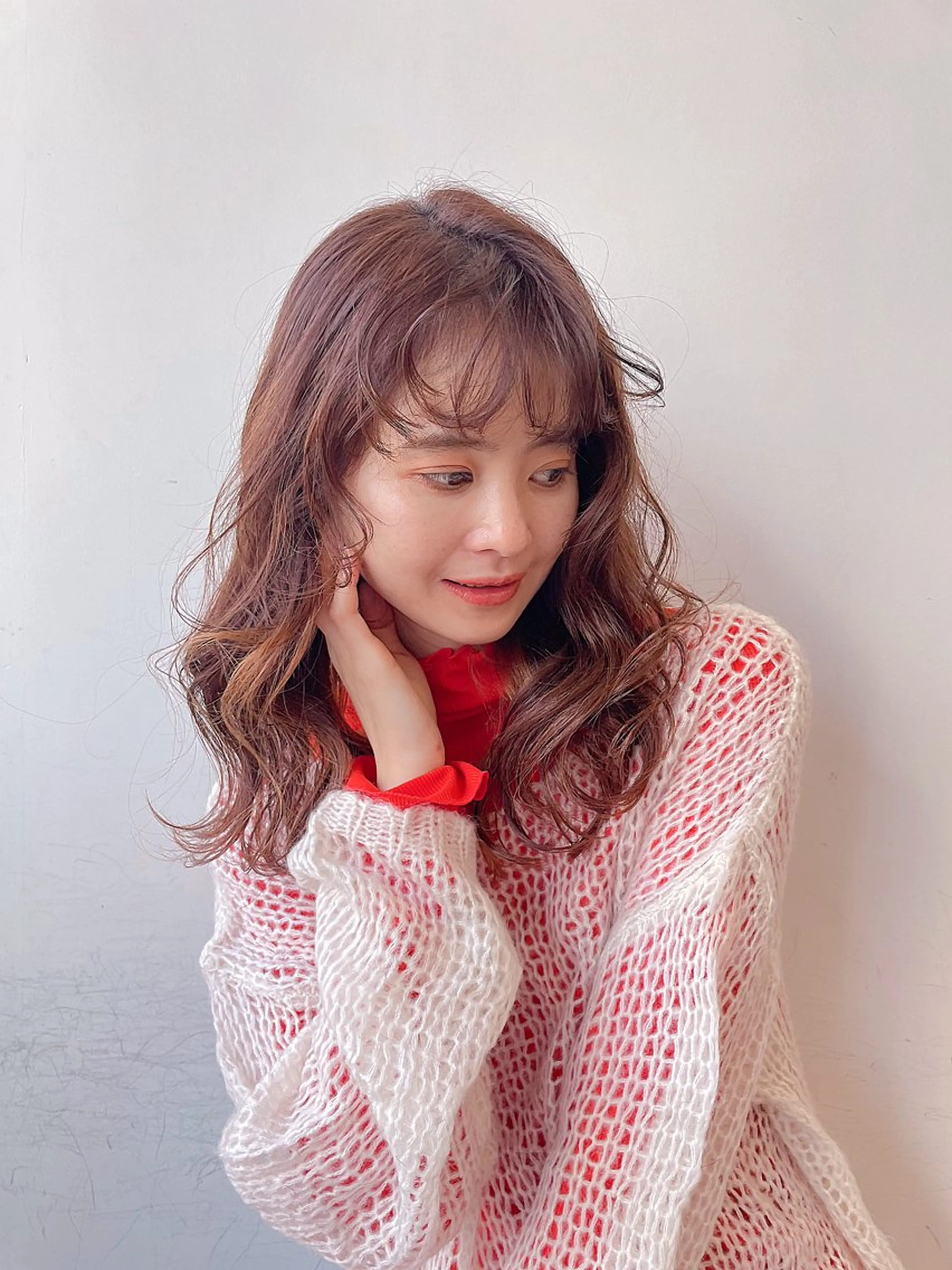 ロング カット パーマ ボブ/ミディアム 親しみやすさ/さくらのヘアスタイル