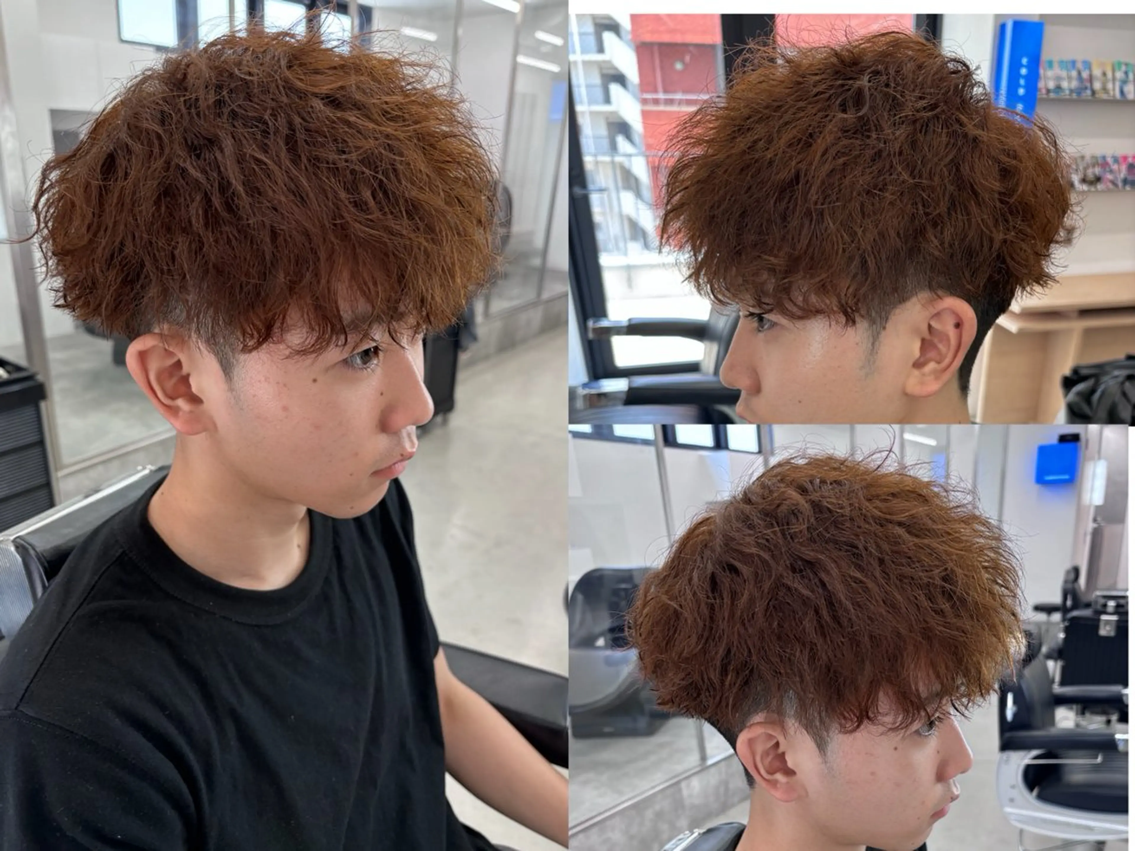 カラー パーマ メンズ マッシュ メンズパーマ メンズショート スパイキーショート 波巻きパーマ カット ヘアカラー パーマ 土岐 仁/メンズ専門 パーマ特化美容師🔥のヘアスタイル