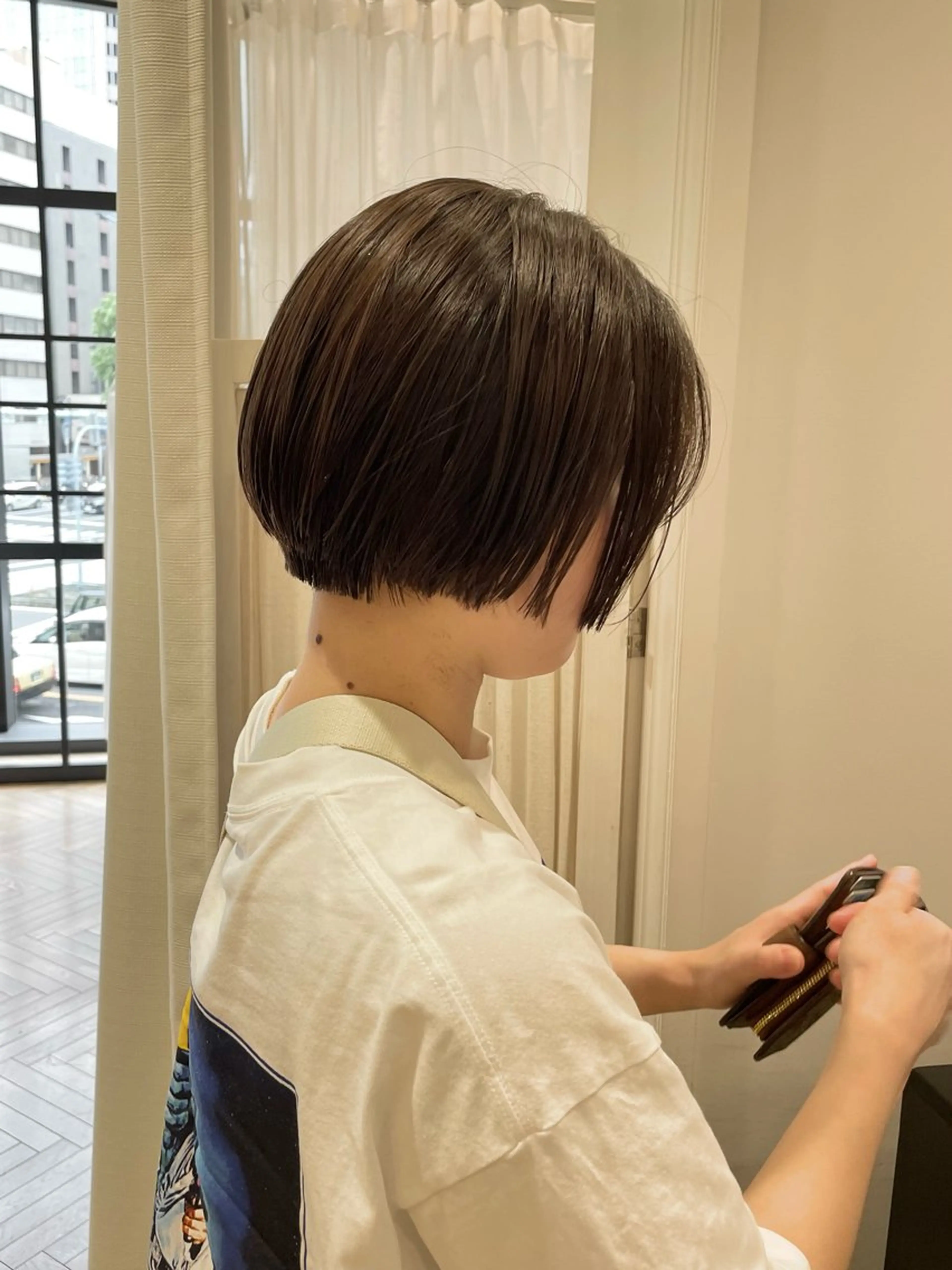 ショート カラー カット ヘアカラー トリートメント サエ/ レイヤー/パーマのヘアスタイル