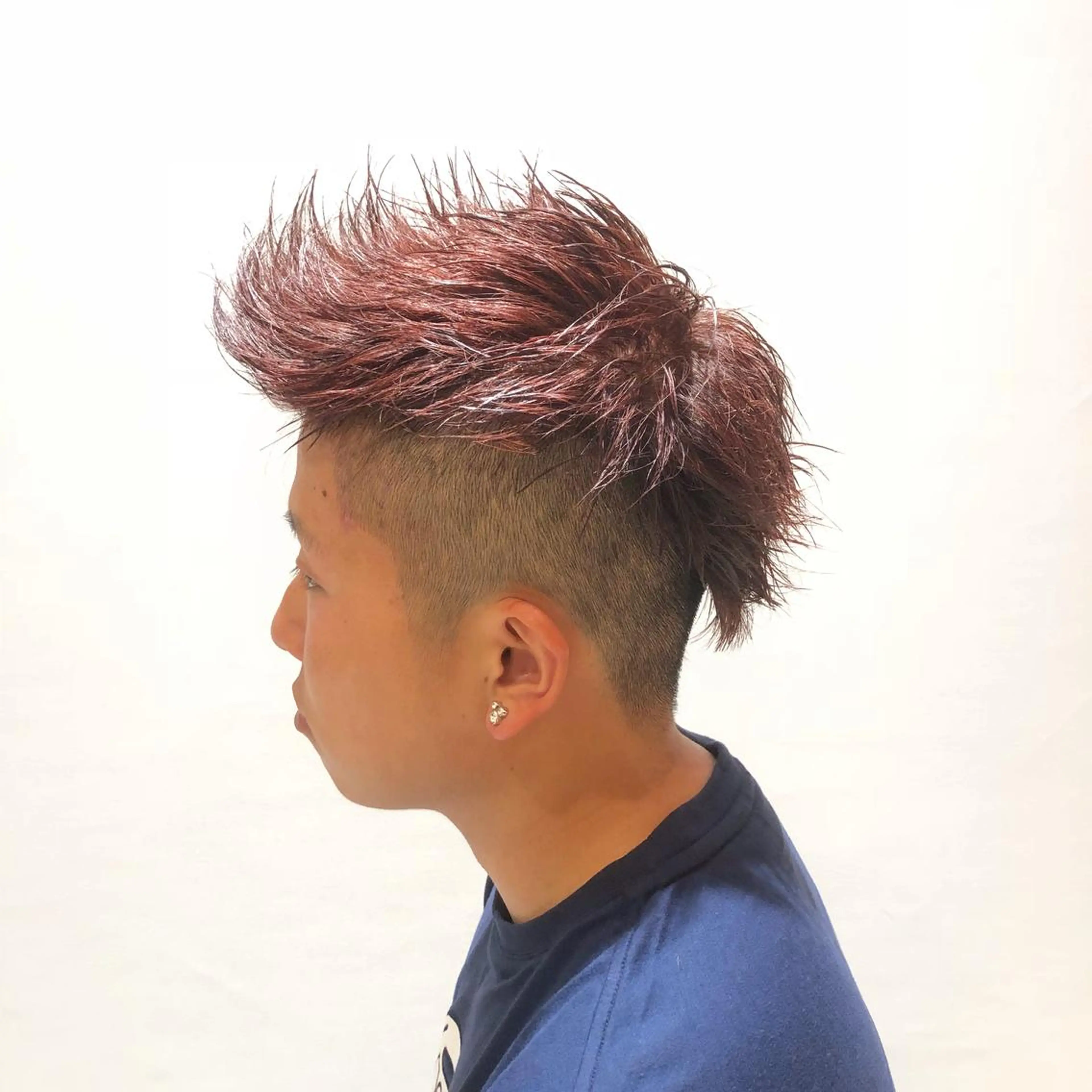 ショート カラー メンズ ブラウンカラー レッドカラー レッドブラウン アンドウ ユウ/ レイヤーカット/韓国のヘアスタイル