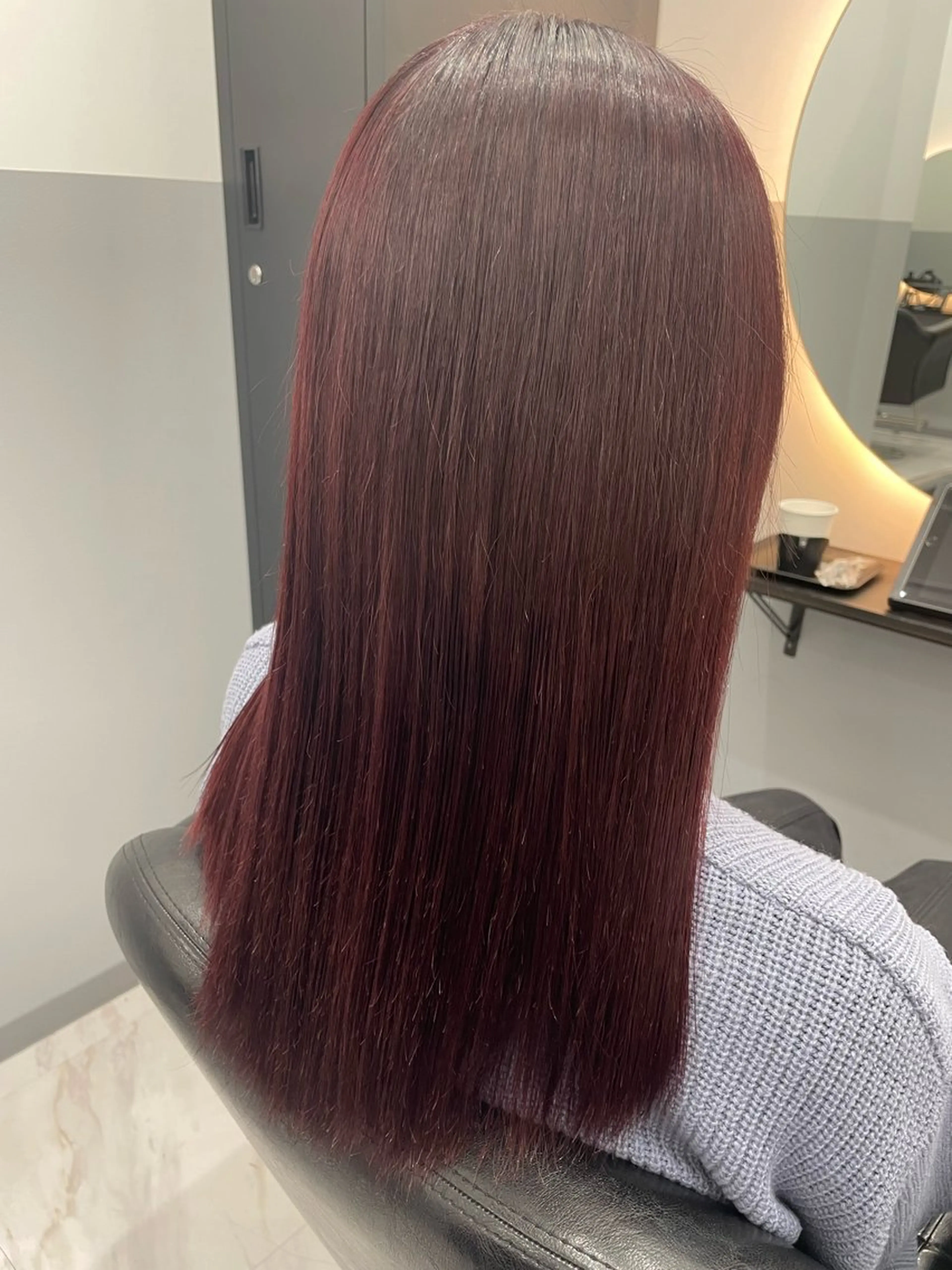 セミロング ヘアカラー トリートメント 🦋saki🦋 髪質改善🦋のヘアスタイル