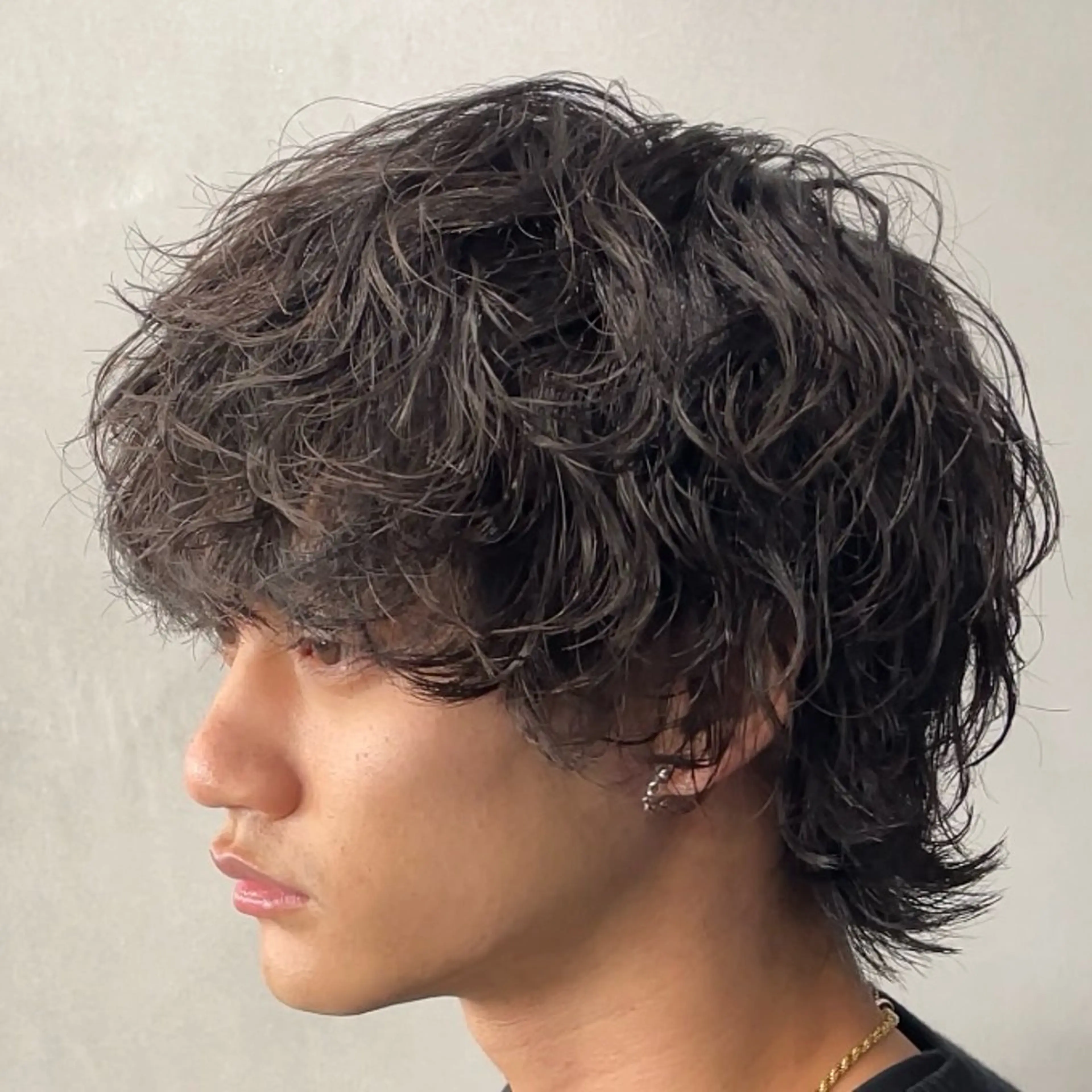 セミロング パーマ ヘアアレンジ メンズ fifth 石川 凪のヘアスタイル