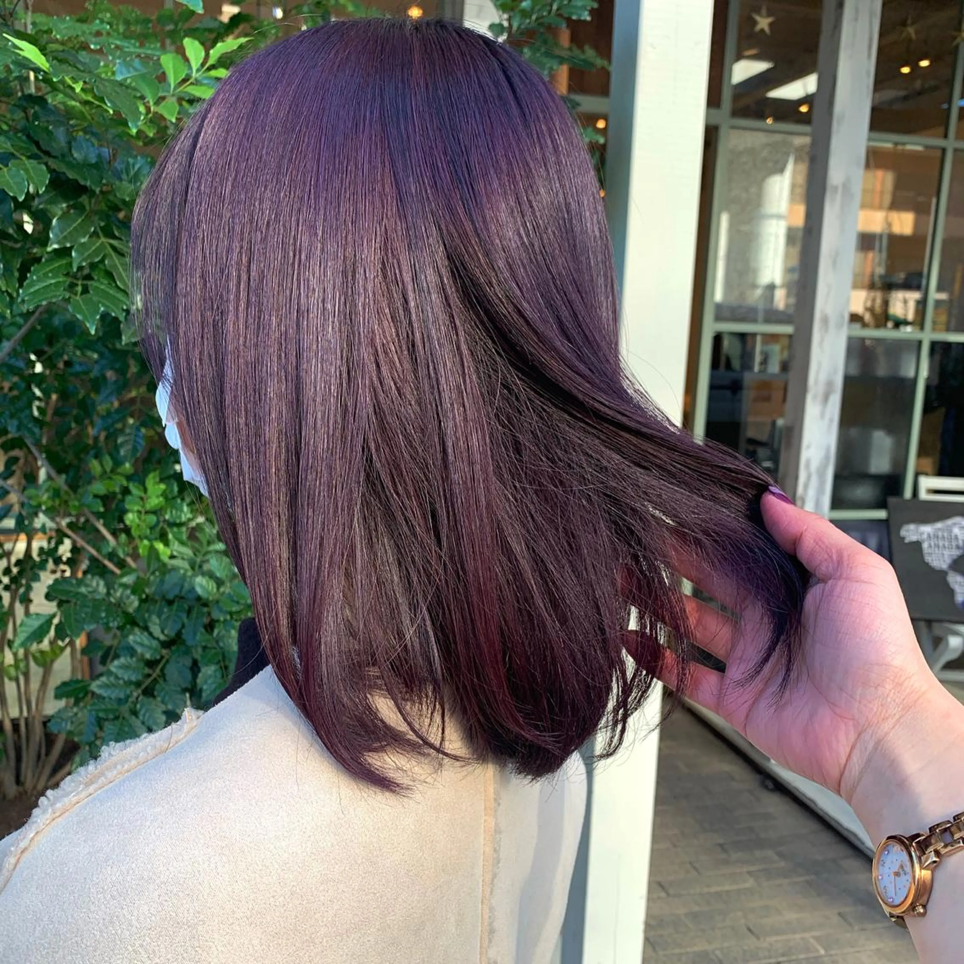 ミディアム カラー カット ヘアカラー トリートメント 【完全個室】髪質改善 暖色カラー/山崎唯奈のヘアスタイル