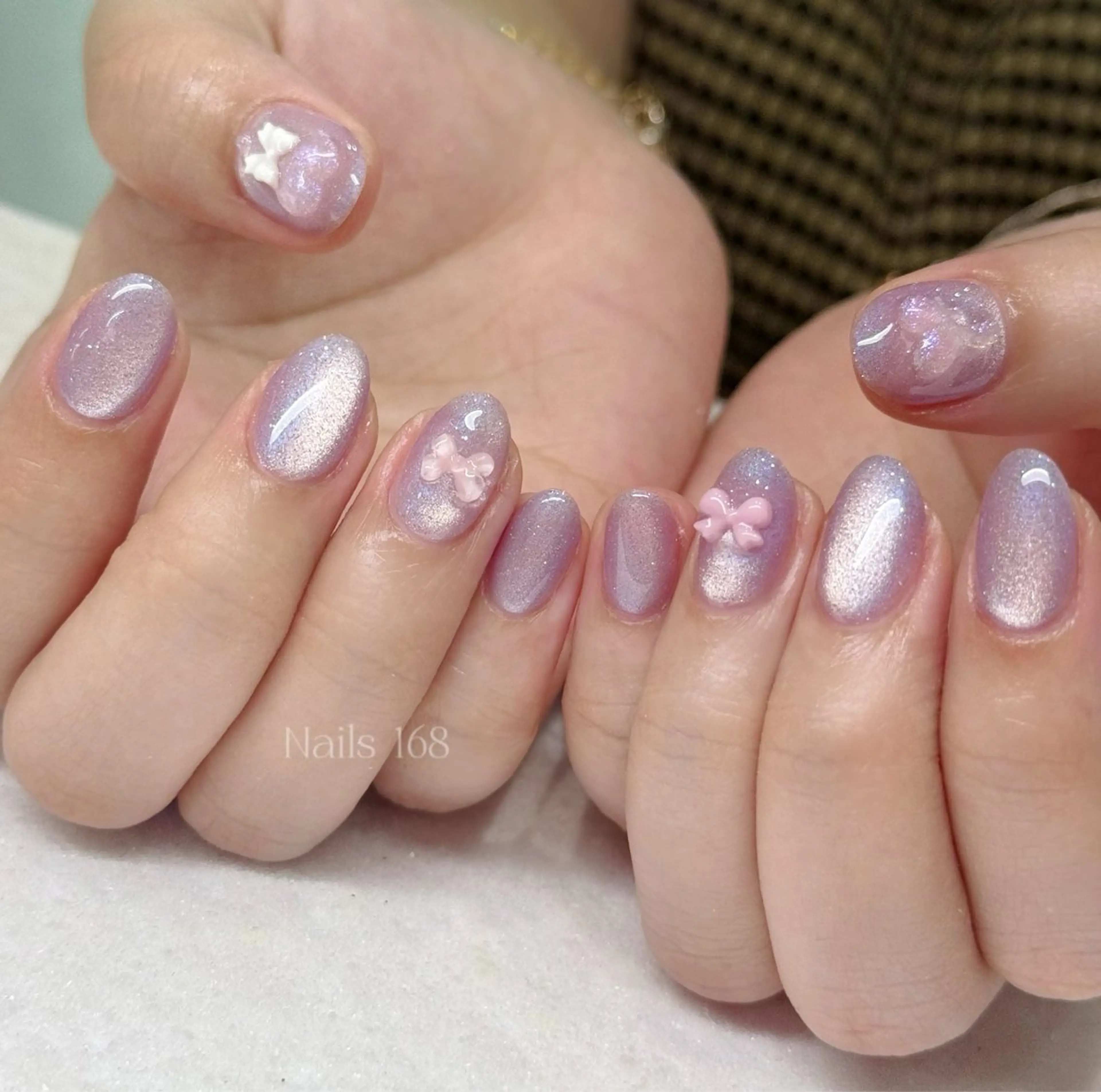 ネイル アートネイル チークネイル 韓国ネイル マグネットネイル ニュアンスネイル NAILS168 新大久保店のネイルデザイン