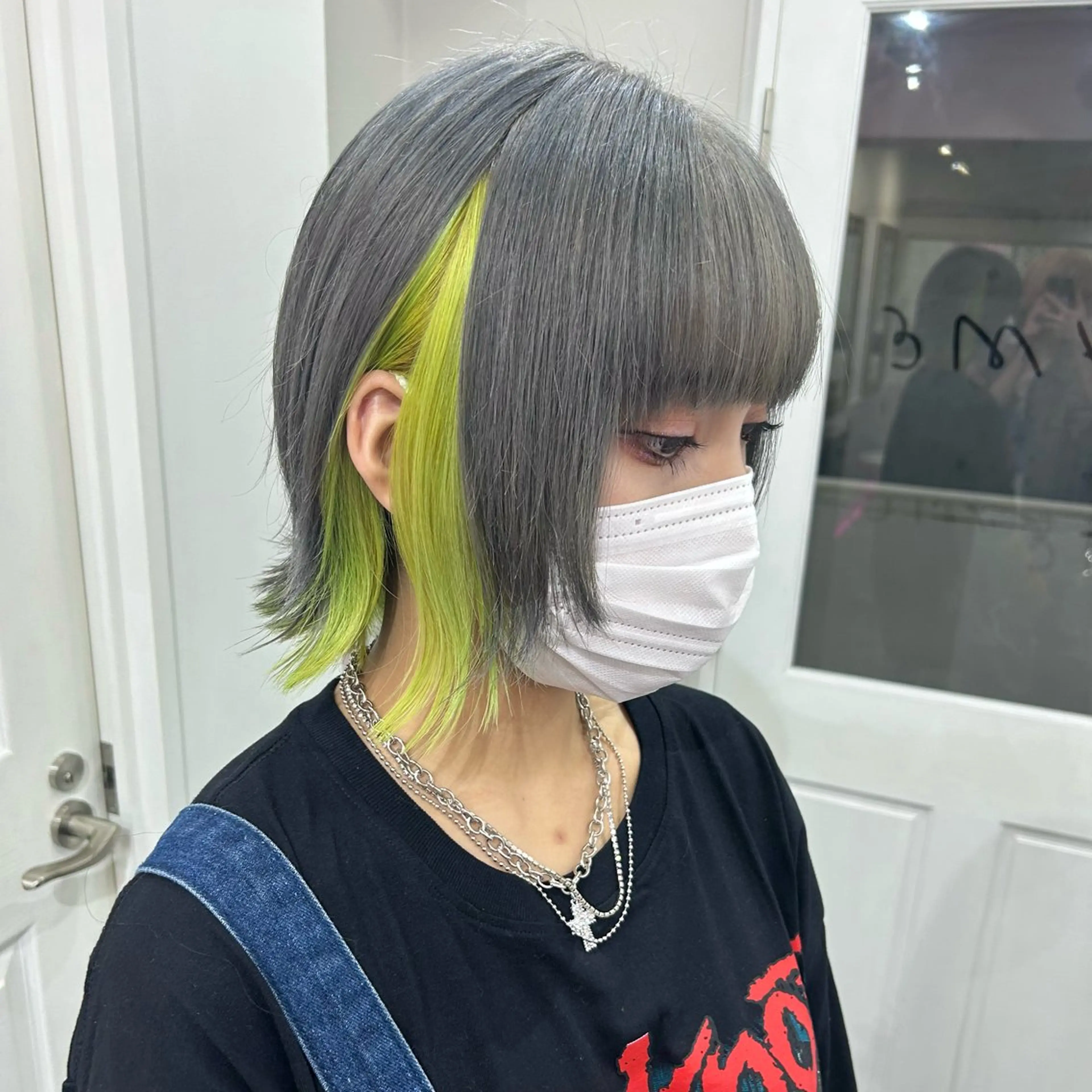 ミディアム カラー ヘアカラー トリートメント ハイトーン/ウルフ /小澤凌祐🦕のヘアスタイル