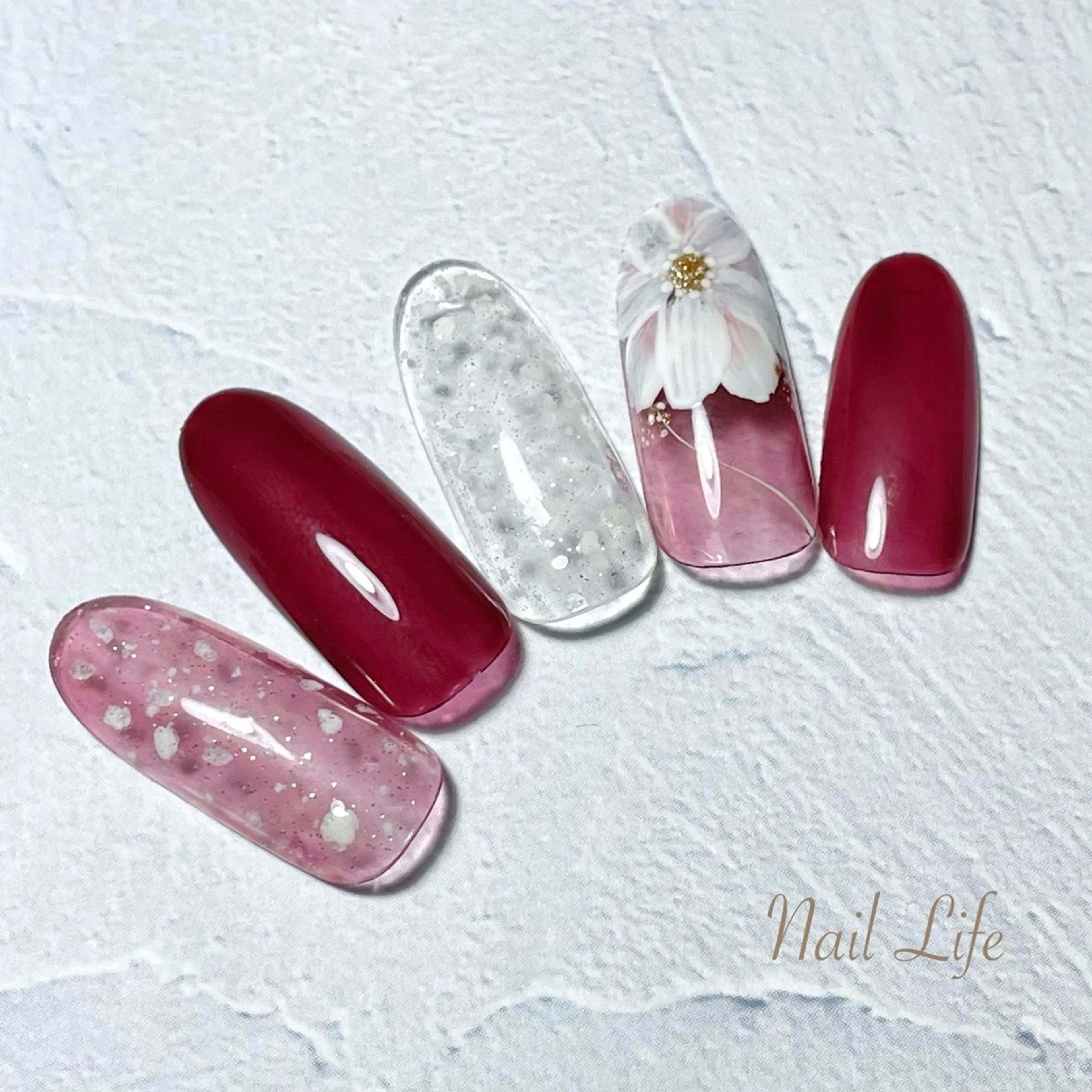 ネイル フラワーネイル 大嶋 めぐみのネイルデザイン