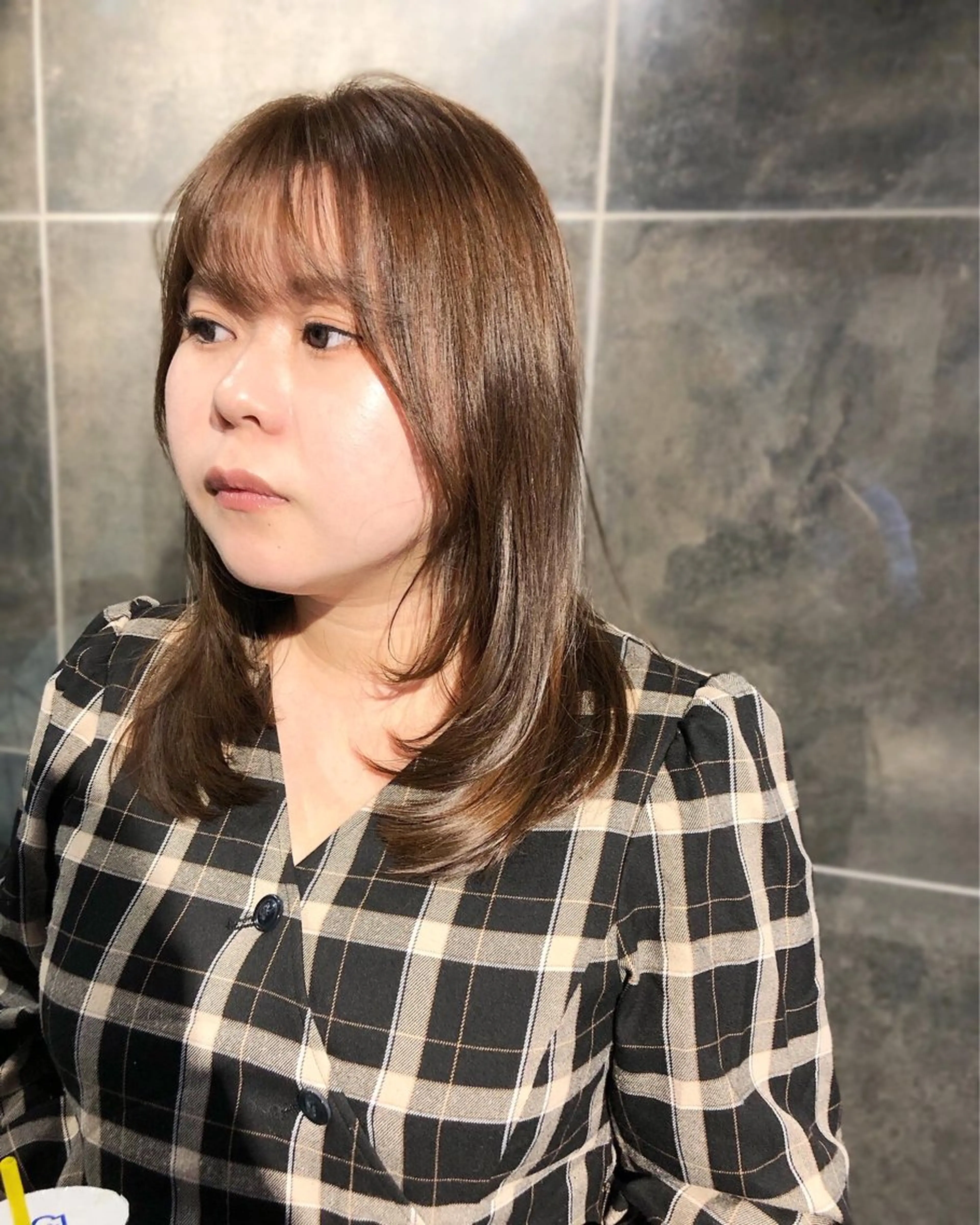 セミロング カラー ヘアアレンジ アッシュ ベージュカラー カット ヘアカラー トリートメント ainico+所属・メンズ特化✂️栗原 侑也のヘアスタイル