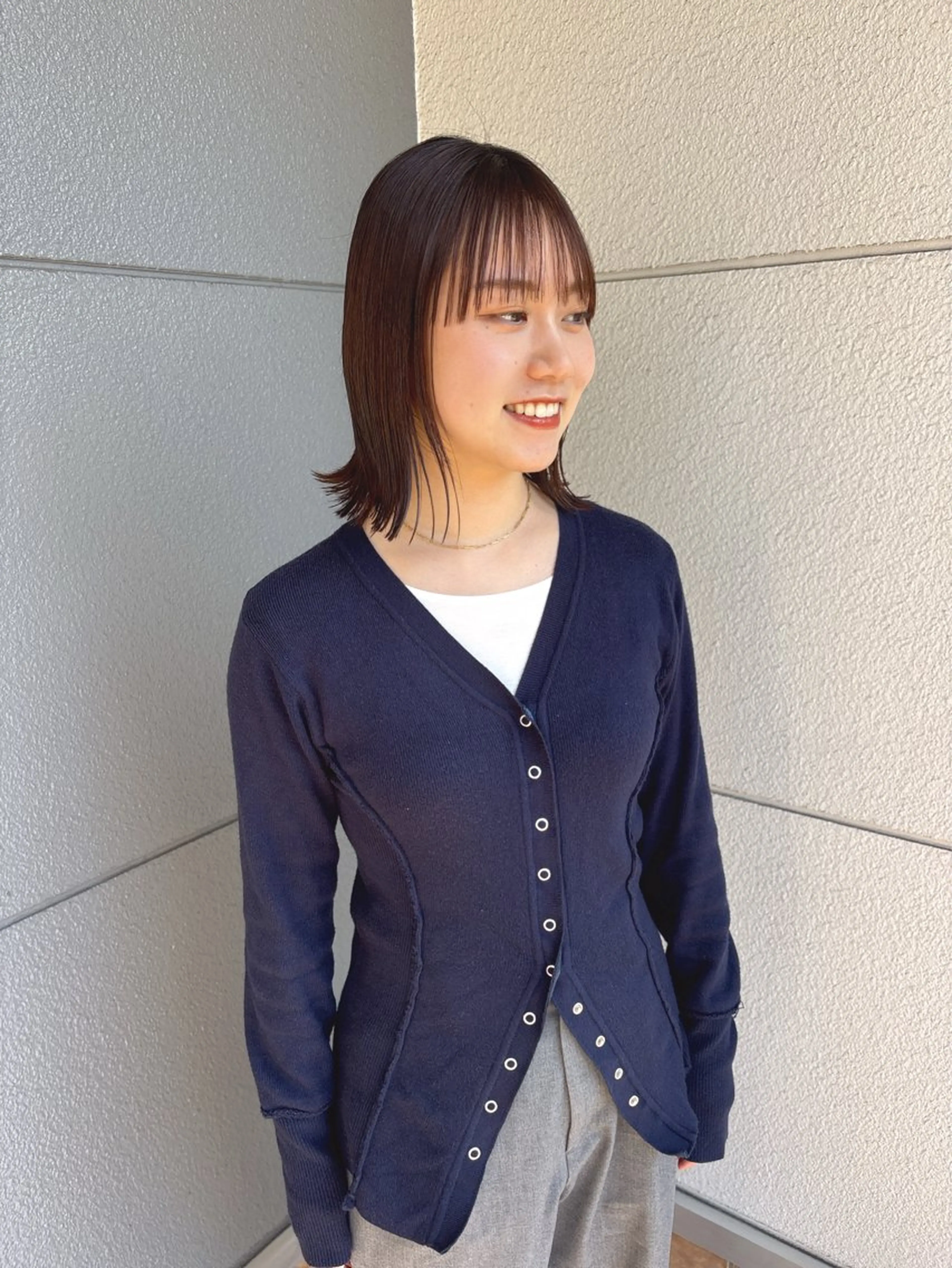 ミディアム カット 縮毛矯正 トリートメント 安藤楓華 fuka andoのヘアスタイル