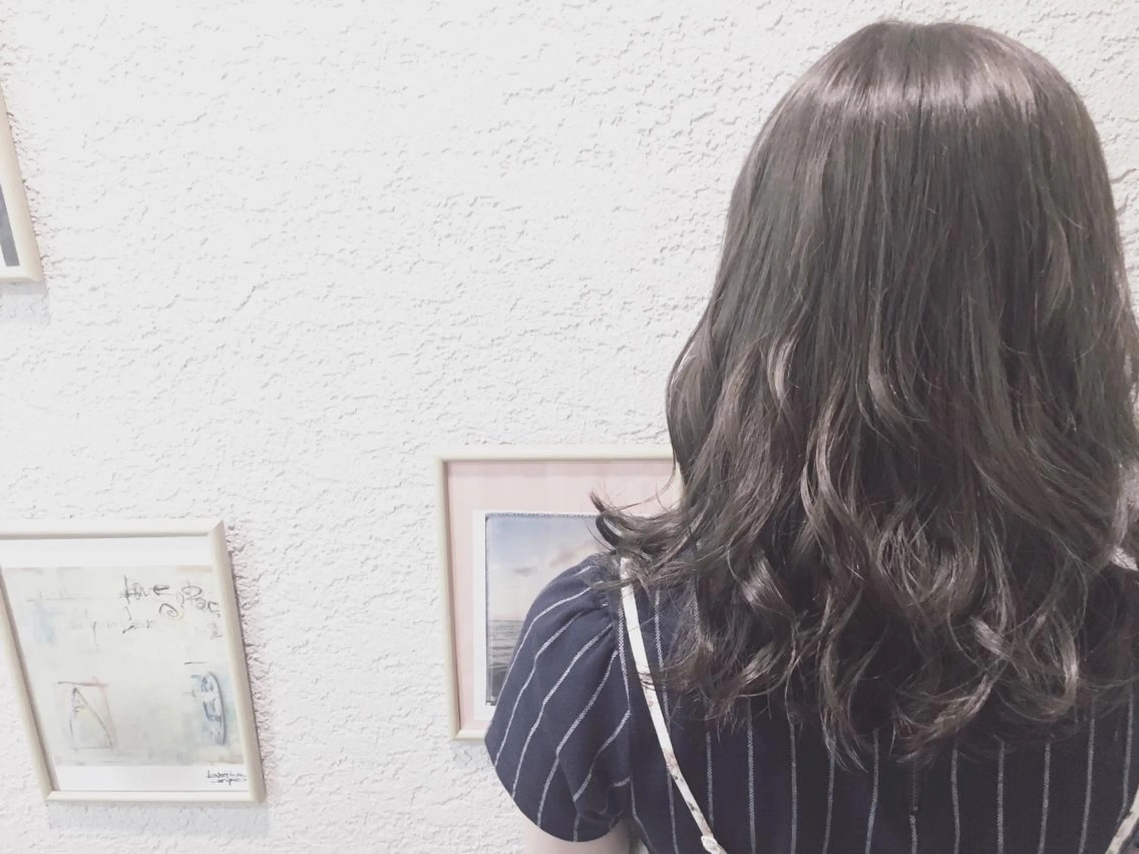 ロング カラー ブリーチ カシス グレージュ インナーカラー ブリーチなしカラー てんま さやかのヘアスタイル