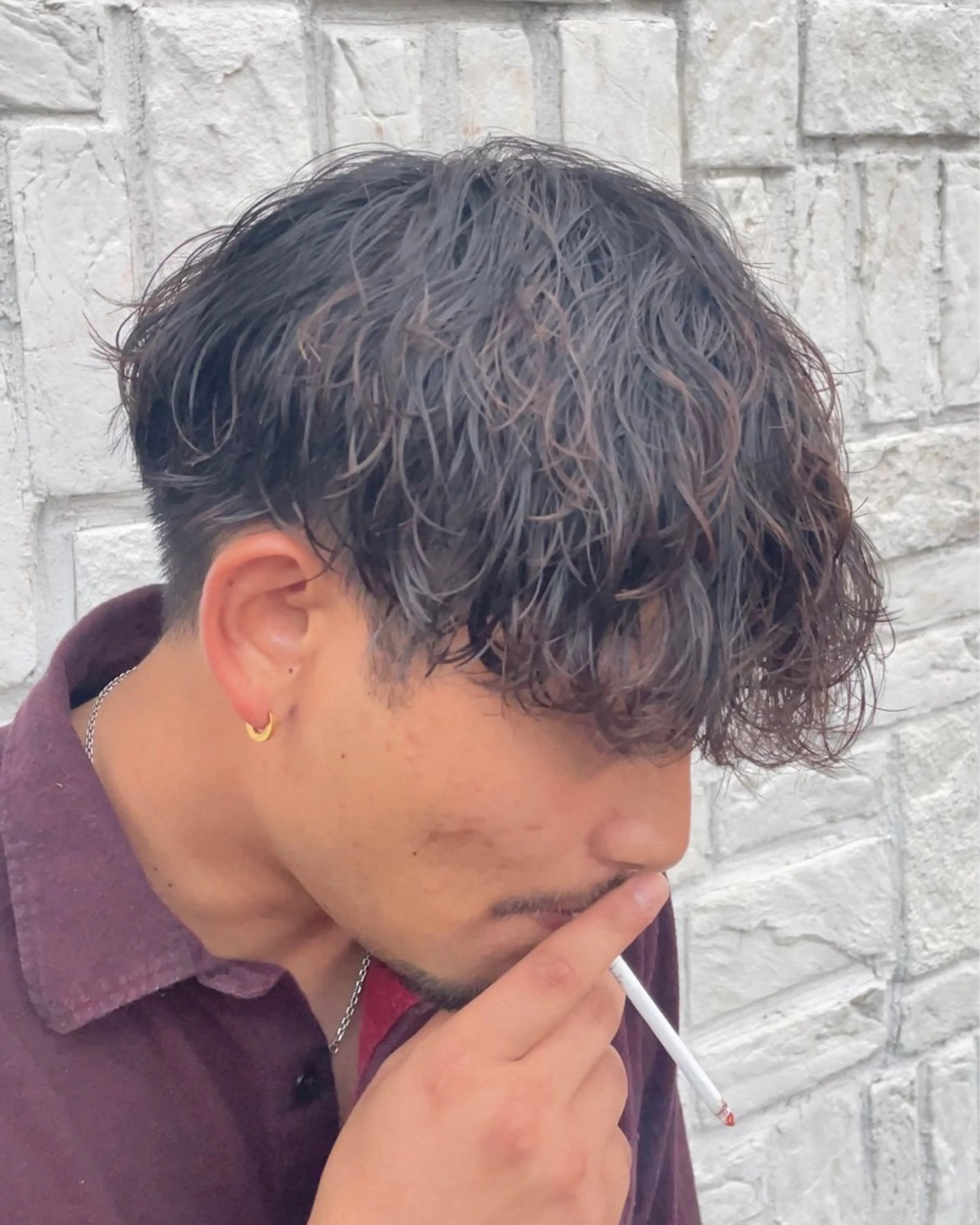 パーマ メンズ メンズパーマ 波巻きパーマ カット パーマ アタ ムのヘアスタイル