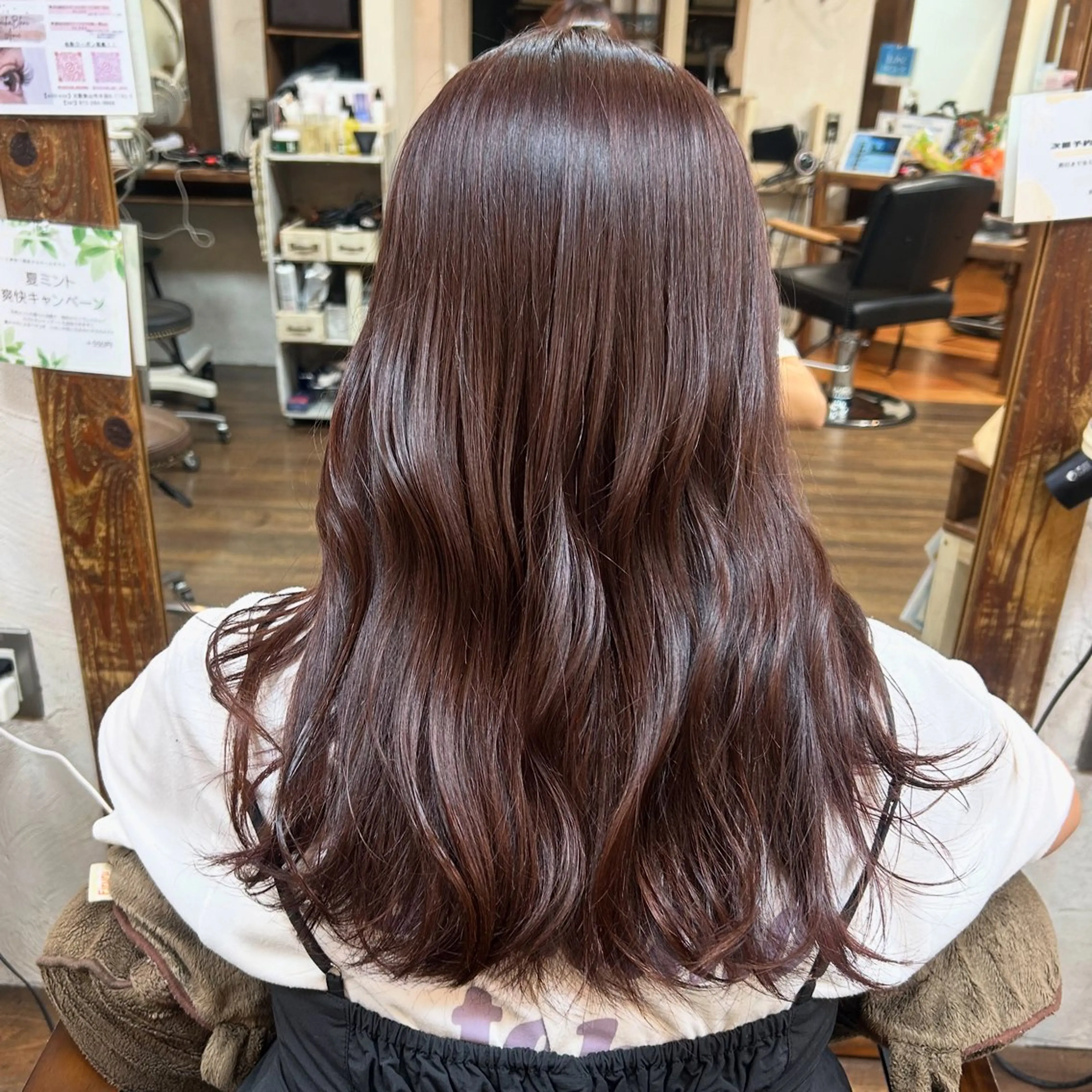 ロング カラー ラベンダーカラー ピンクカラー ピンクラベンダー 髪質改善 トリートメント ヘアカラー 徳永　髪質改善 縮毛矯正のヘアスタイル