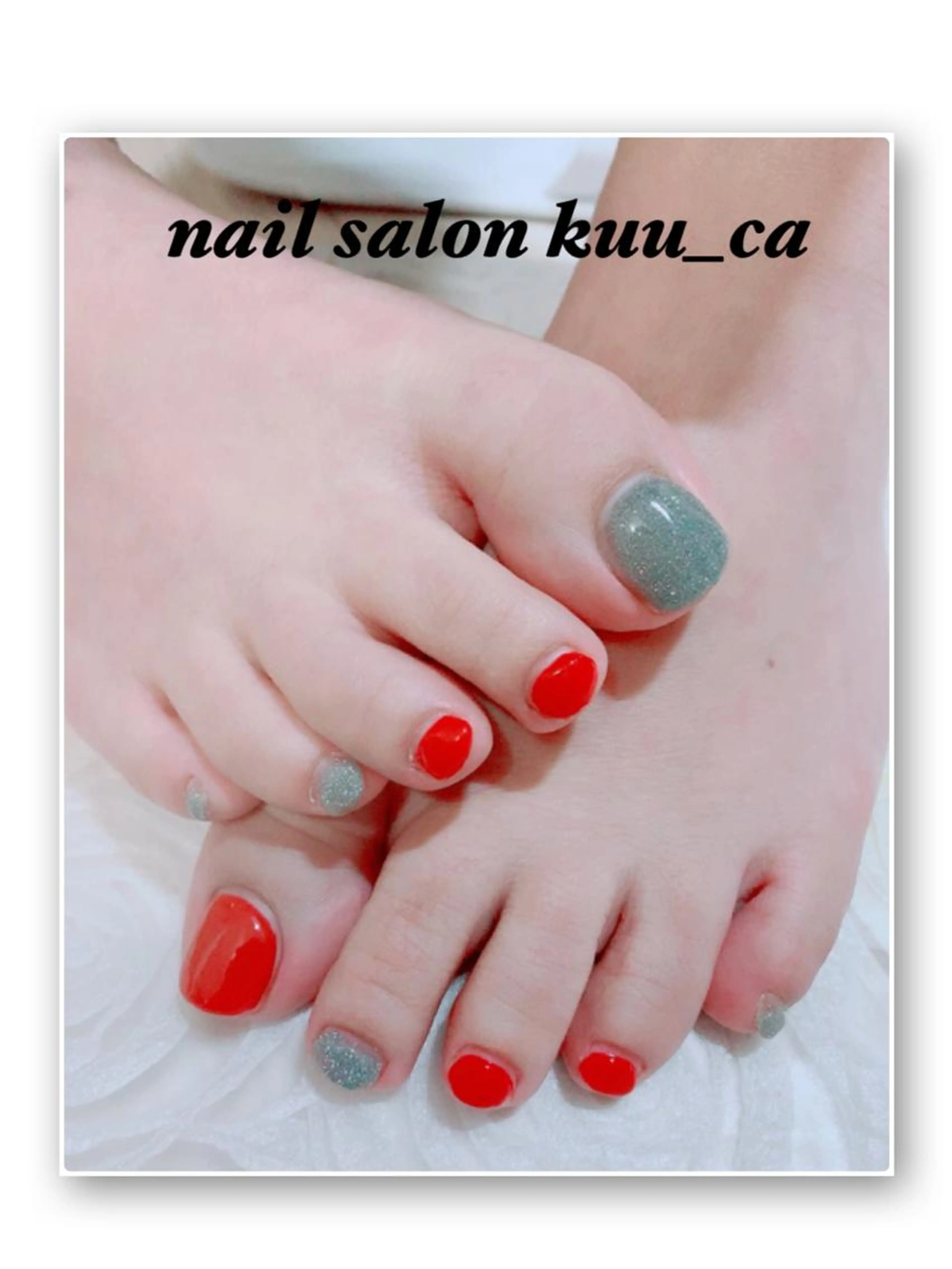 【オフ込み】フットネイル❣️ワンカラーorラメ♡お色は約100色よりチョイス♬の写真