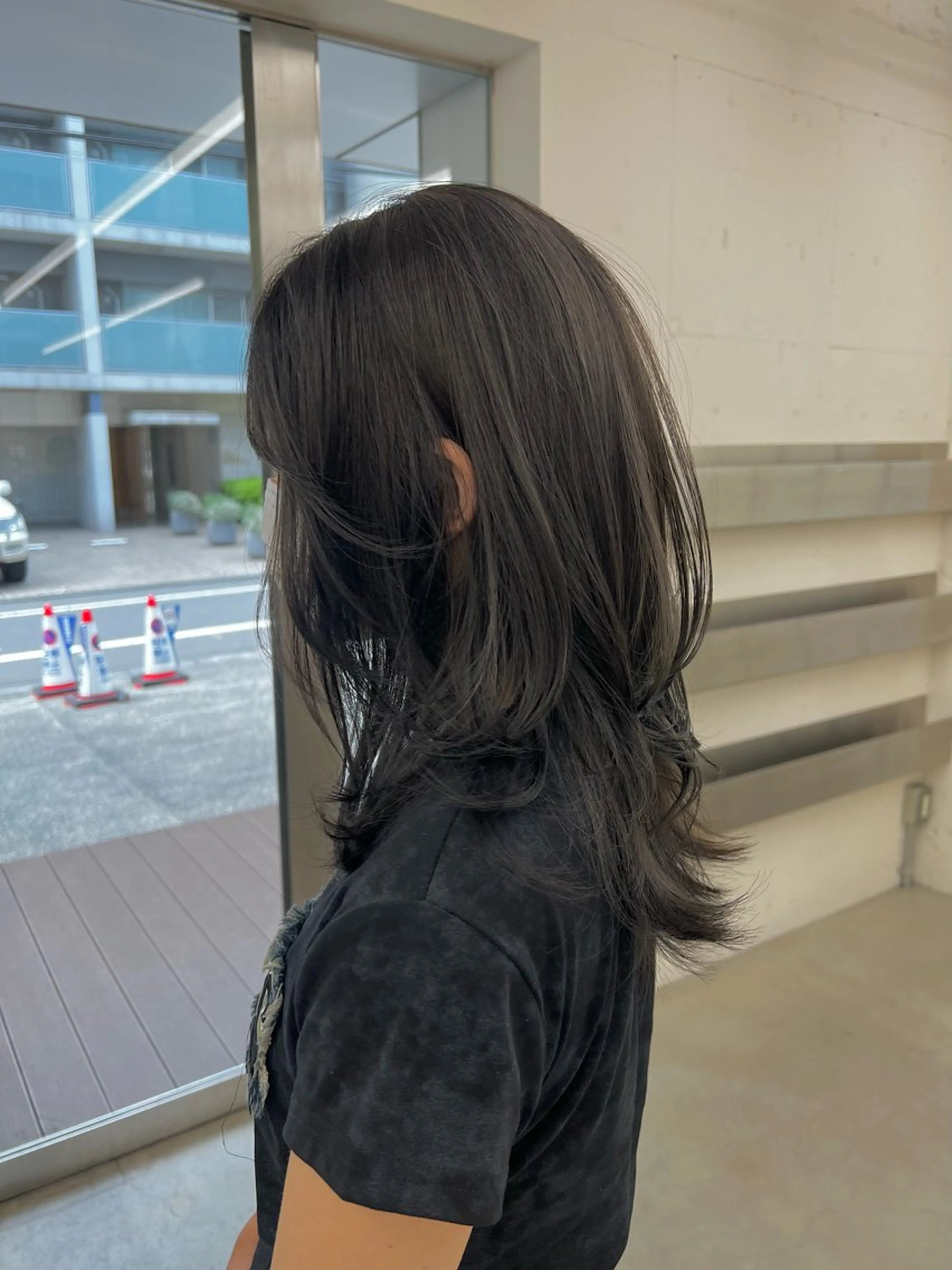 セミロング カラー 透明感カラー ハッシュカット 柔らかブラウン/顔周 りレイヤー♡ユウシのヘアスタイル