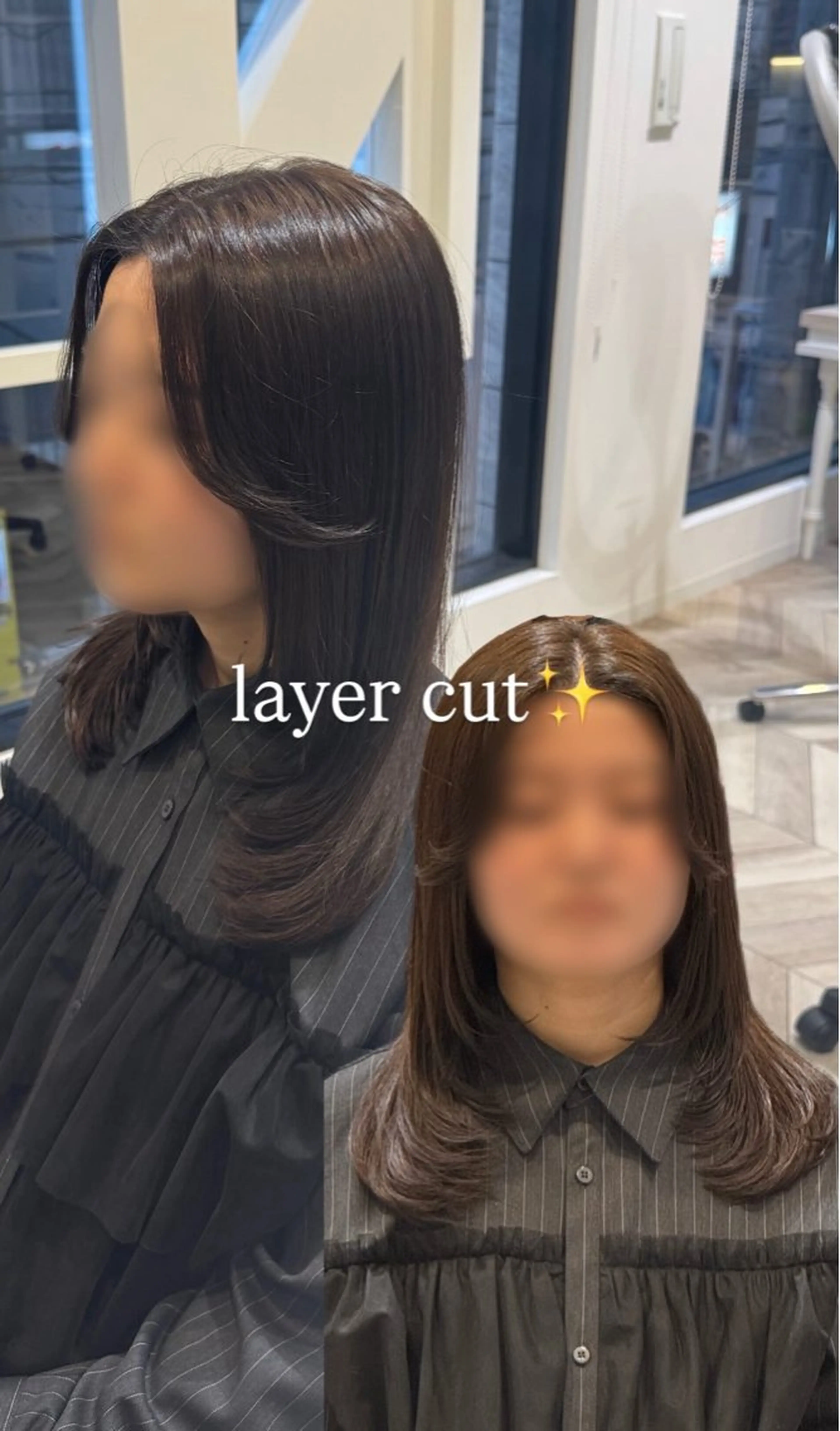 セミロング カラー レイヤーカット レイヤーカット /𝓡𝓲𝓷🍎のヘアスタイル