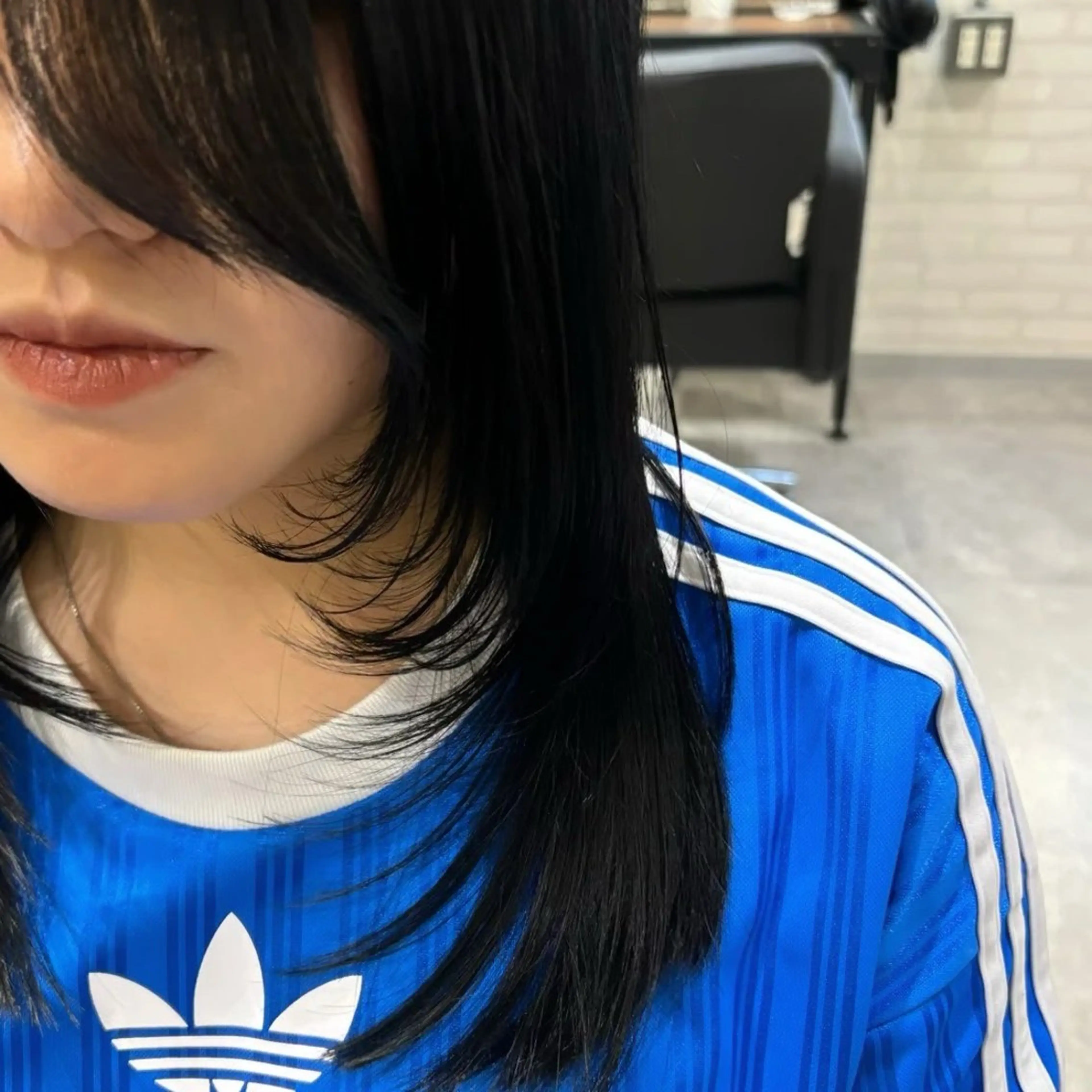 セミロング カラー レイヤーカット りほ/顔周りカット/ レイヤーカットのヘアスタイル