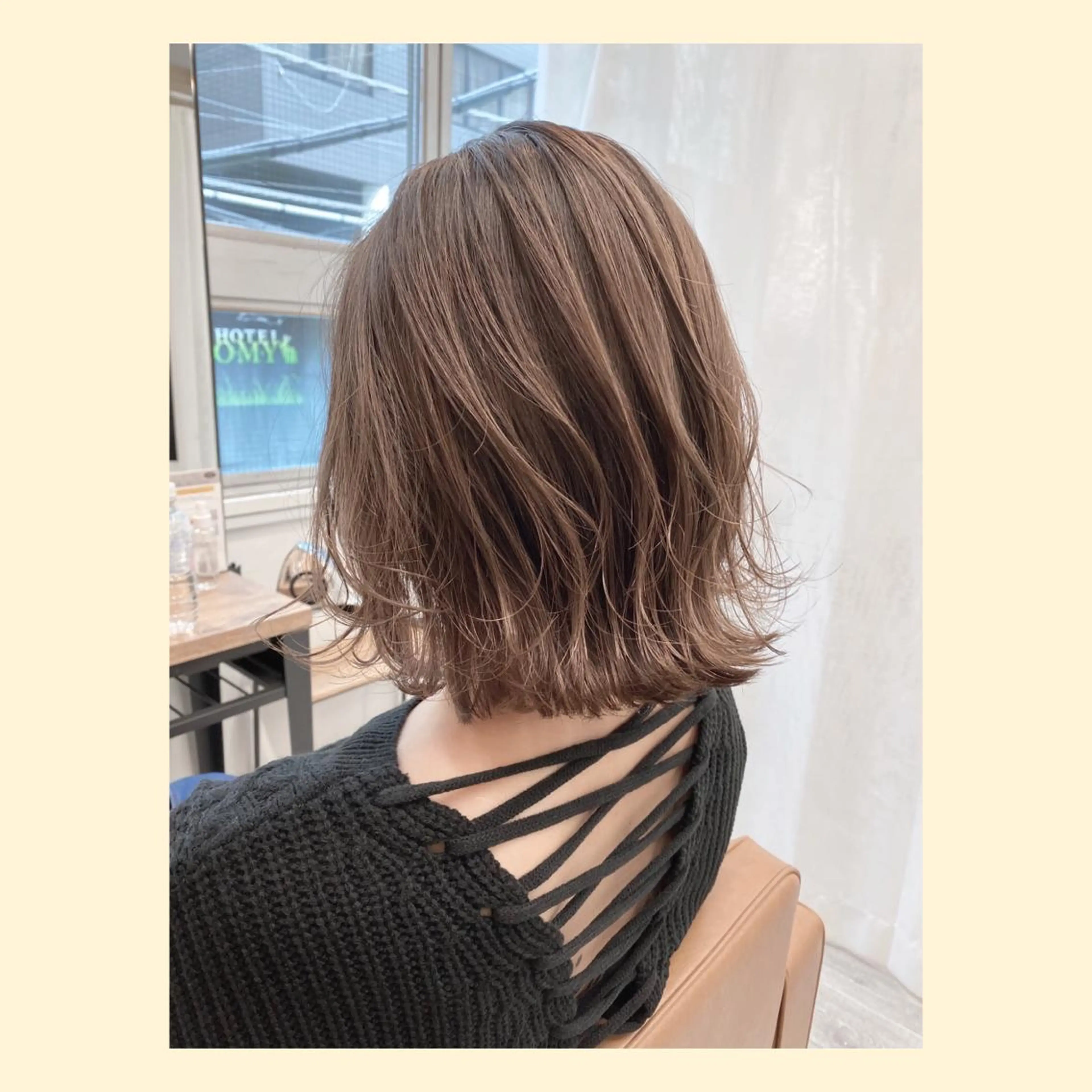 ミディアム カラー ショートボブ バレイヤージュ ブリーチ ケアブリーチ ダブルカラー 🌈ショート/レイヤ ーカット/中村崇宏のヘアスタイル