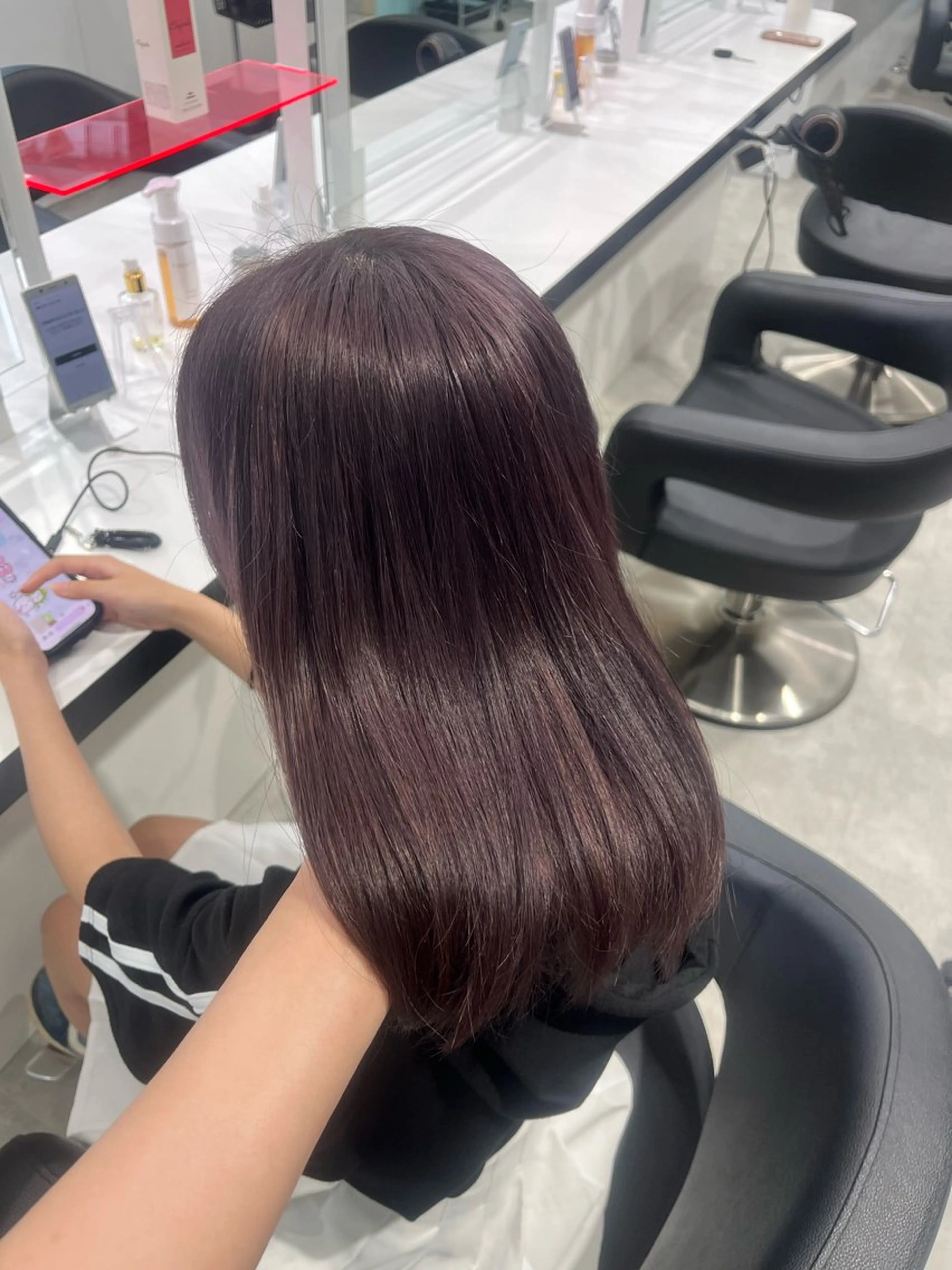 セミロング カラー みう/仙台/暖色/ 艶髪/顔周りカット/のヘアスタイル