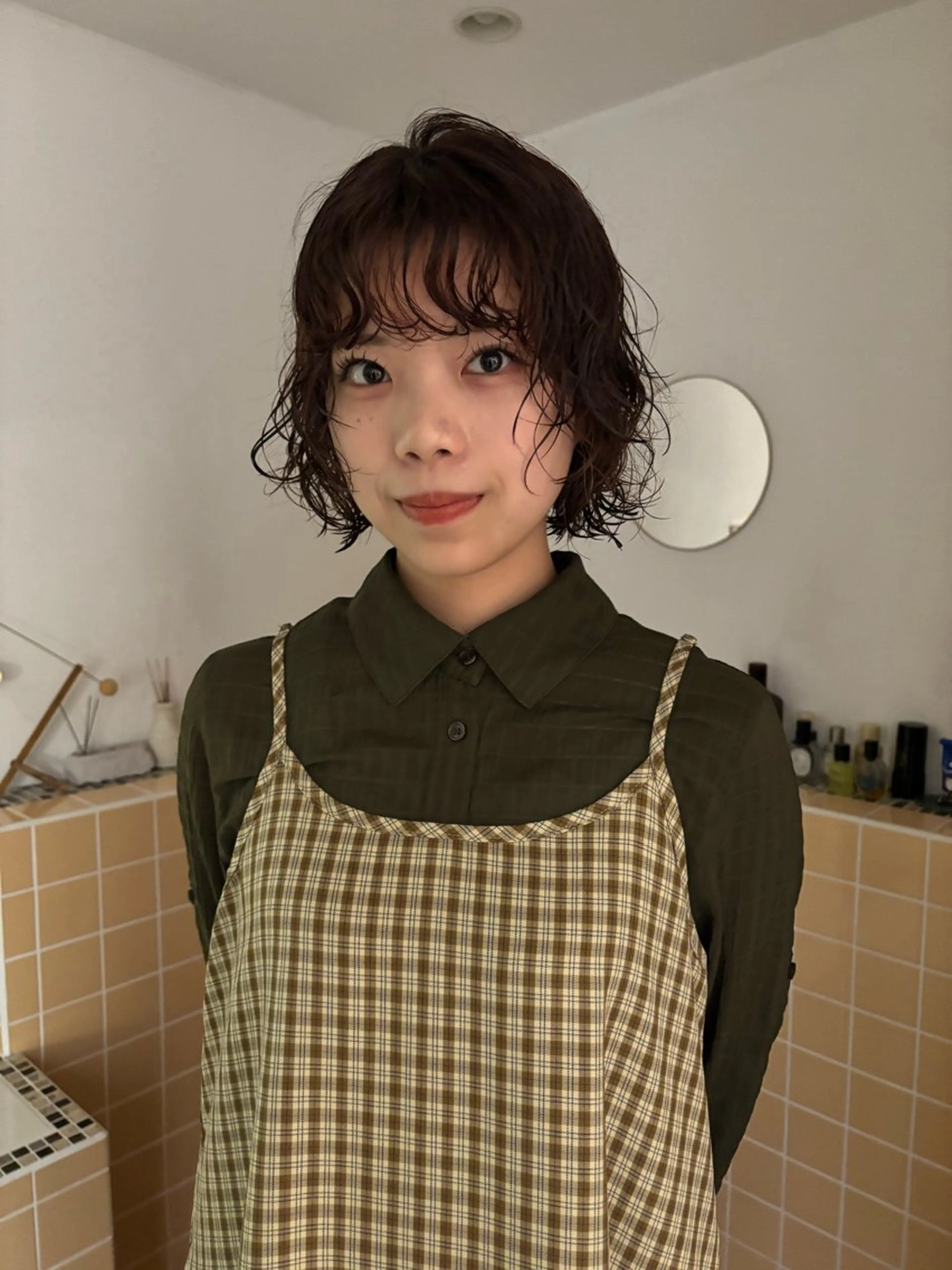 ショート パーマ カット パーマ sakura🌸 レイヤー/韓国ヘアのヘアスタイル