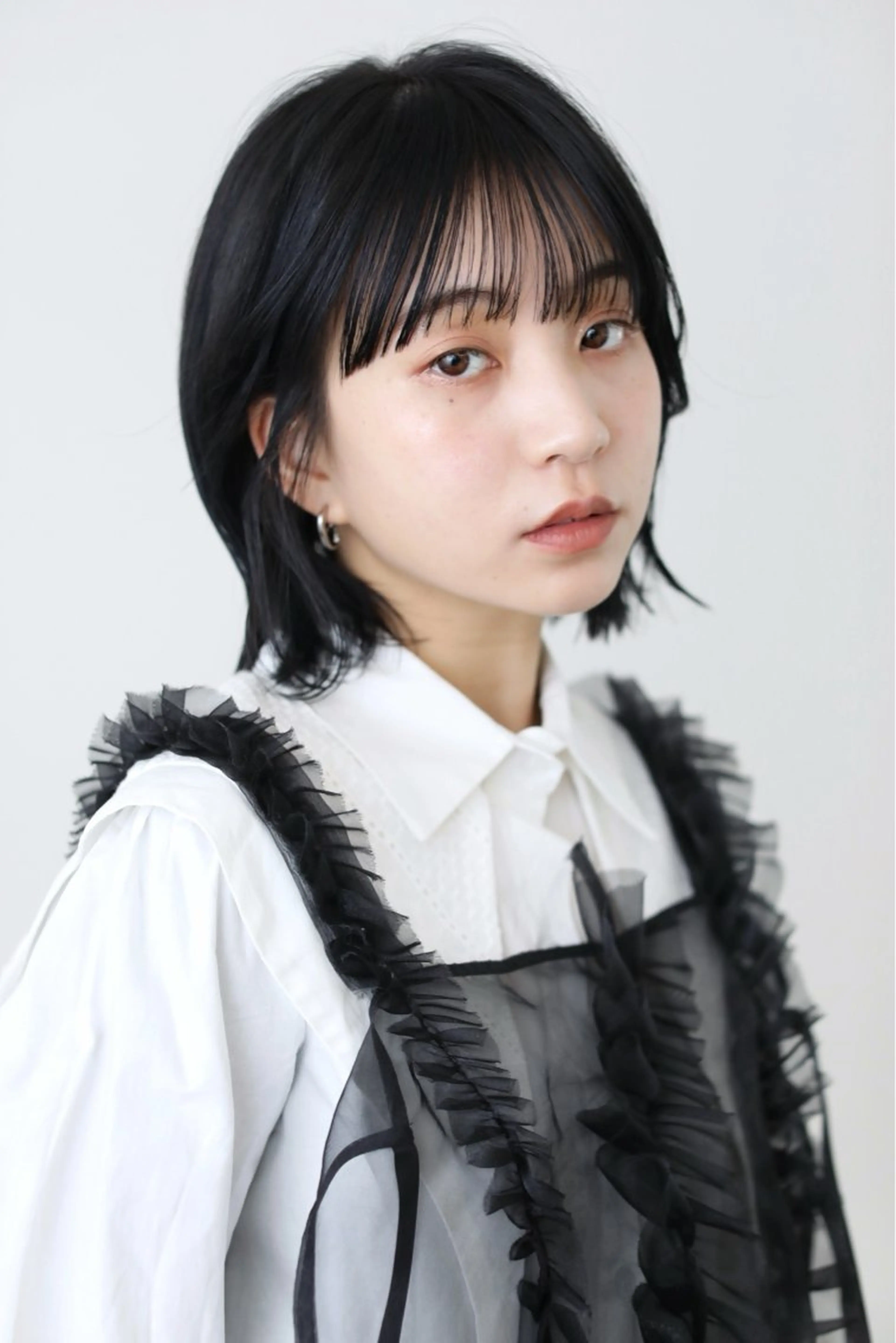 ショート カラー 黒髪 ボブ カット ヘアカラー パーマ /レイヤー 榛地渉馬 /矢場町のヘアスタイル