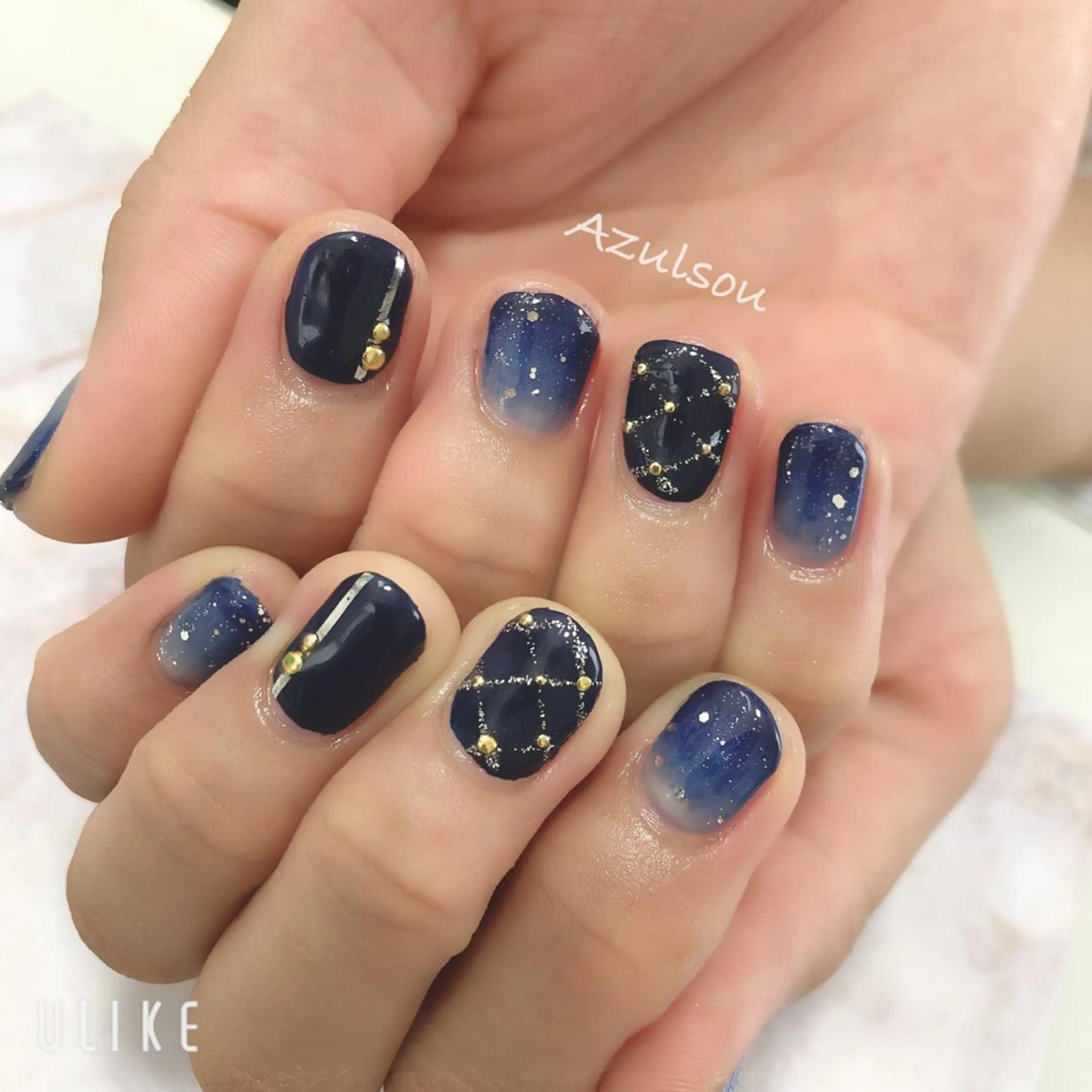 ネイル ジェルネイル 韓国ネイル ミラーネイル 持ち込み ニュアンスネイル Azulsou 廣川愛のネイルデザイン