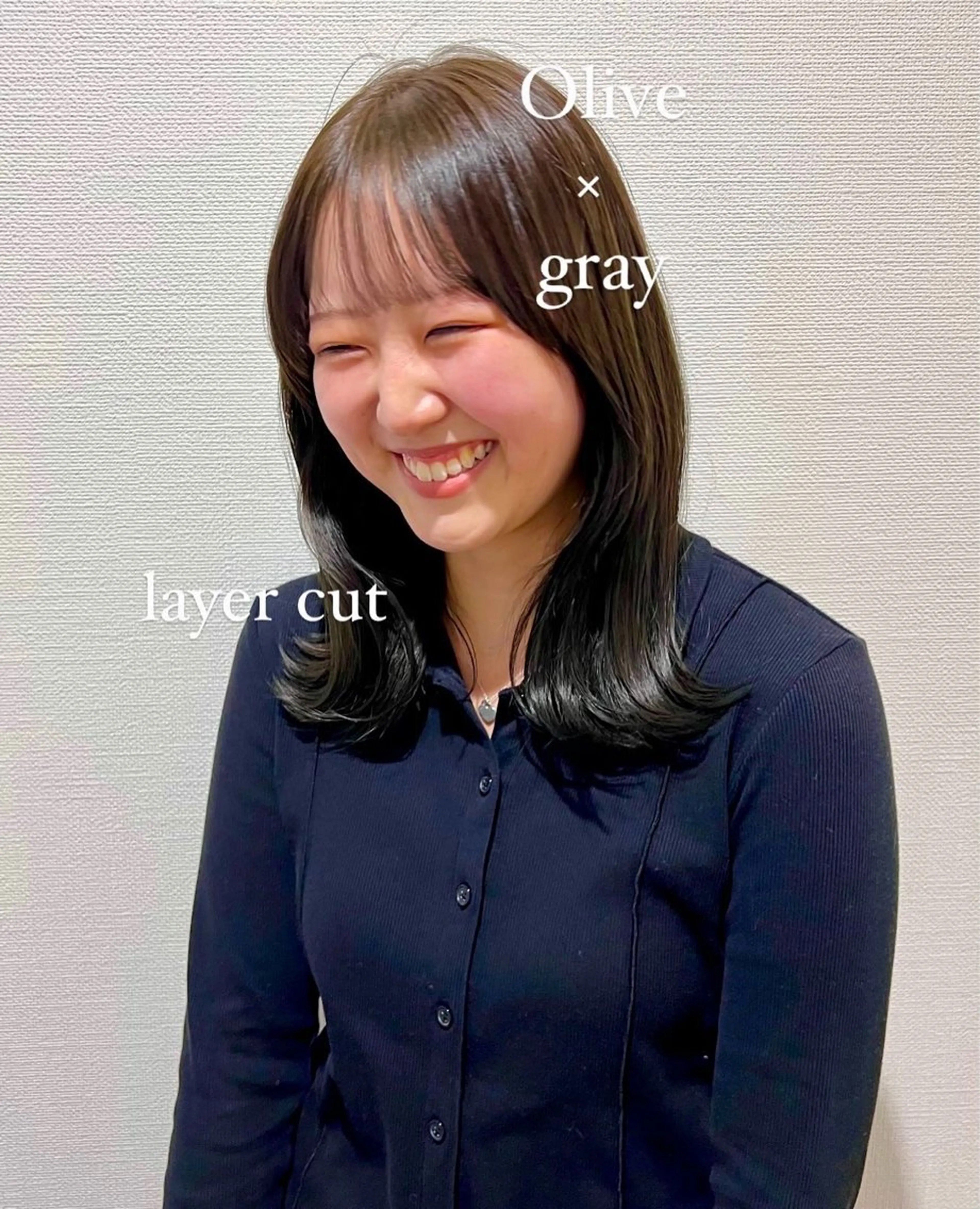 ミディアム くびれヘア レイヤーカット 加納千華 /ボブ/ぱつっとボブのヘアスタイル